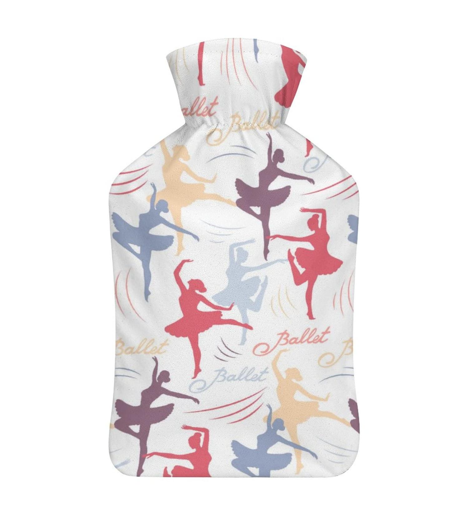 Heat Bottle with Lid - Ballet Girl Silhouette | Rubber Hot Water Bag for Pain Relief Cramps & Foot Warmer - Hot & Cold Therapy - Buy Online on GoSupps.com