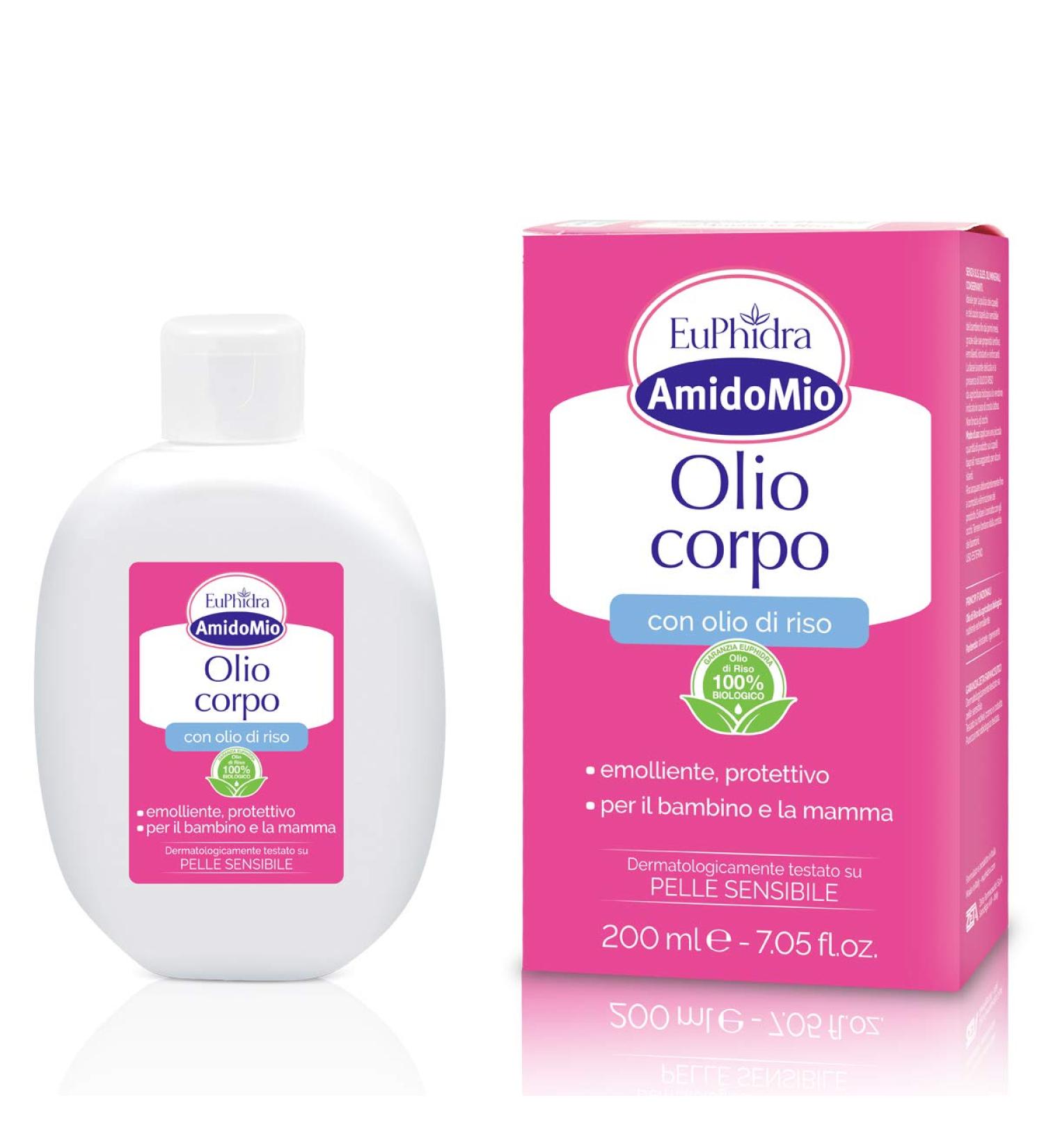 EuPhidra AmidoMio Body Oil with Rice Oil - 200 ml | Nourishing & Hydrating Skin Care | International Shipping Available - Buy Online on GoSupps.com