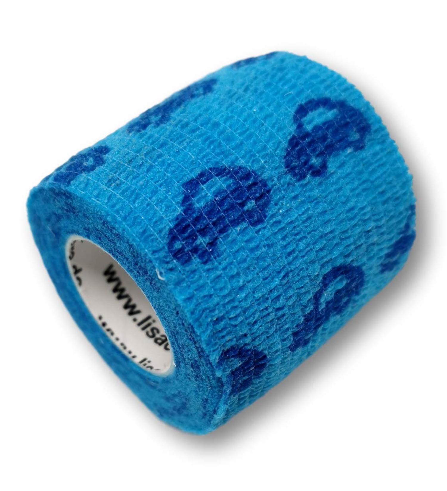 Lisacare Self-Adhesive Tie - 4 Rolls 5cm Width | Elastic Bandages for Kids | Comforting in Car Blue - Huge Color & Motif Selection - Buy Online on GoSupps.com