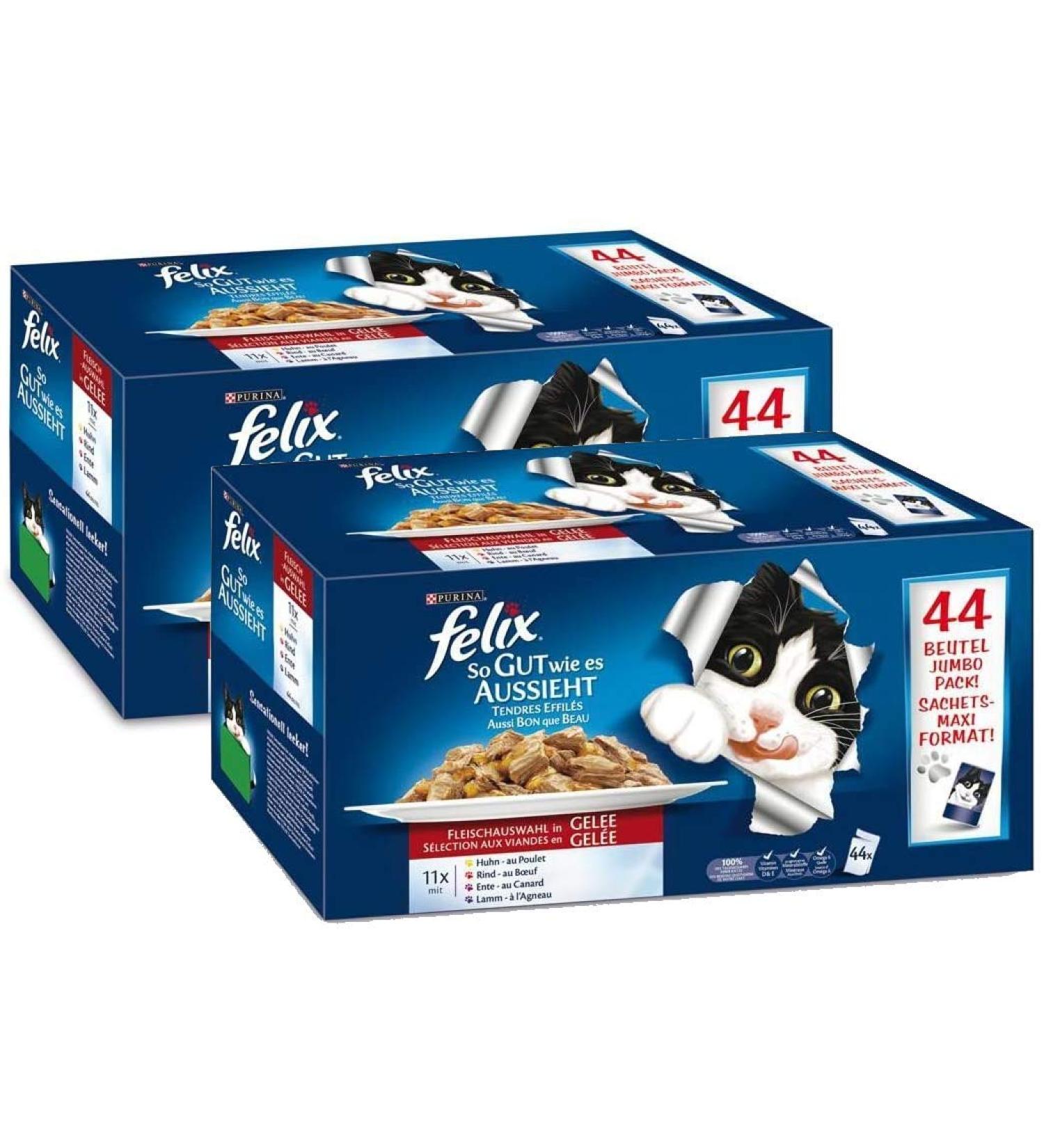 FELIX Jumbopack: 88 x 100 g good as it looks pouches beef