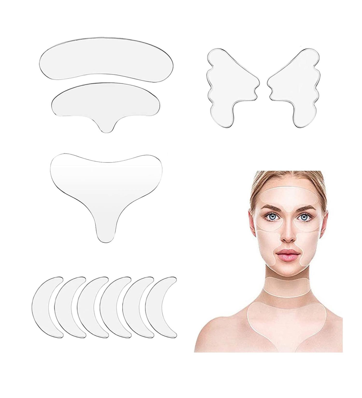 BACTIM 11 Pieces Reusable Silicone Chest Pads Patch Silicone Neck Pad Forehead Pad Set Cleavage Pad Eye Pad for Women Girls - Buy Online on GoSupps.com