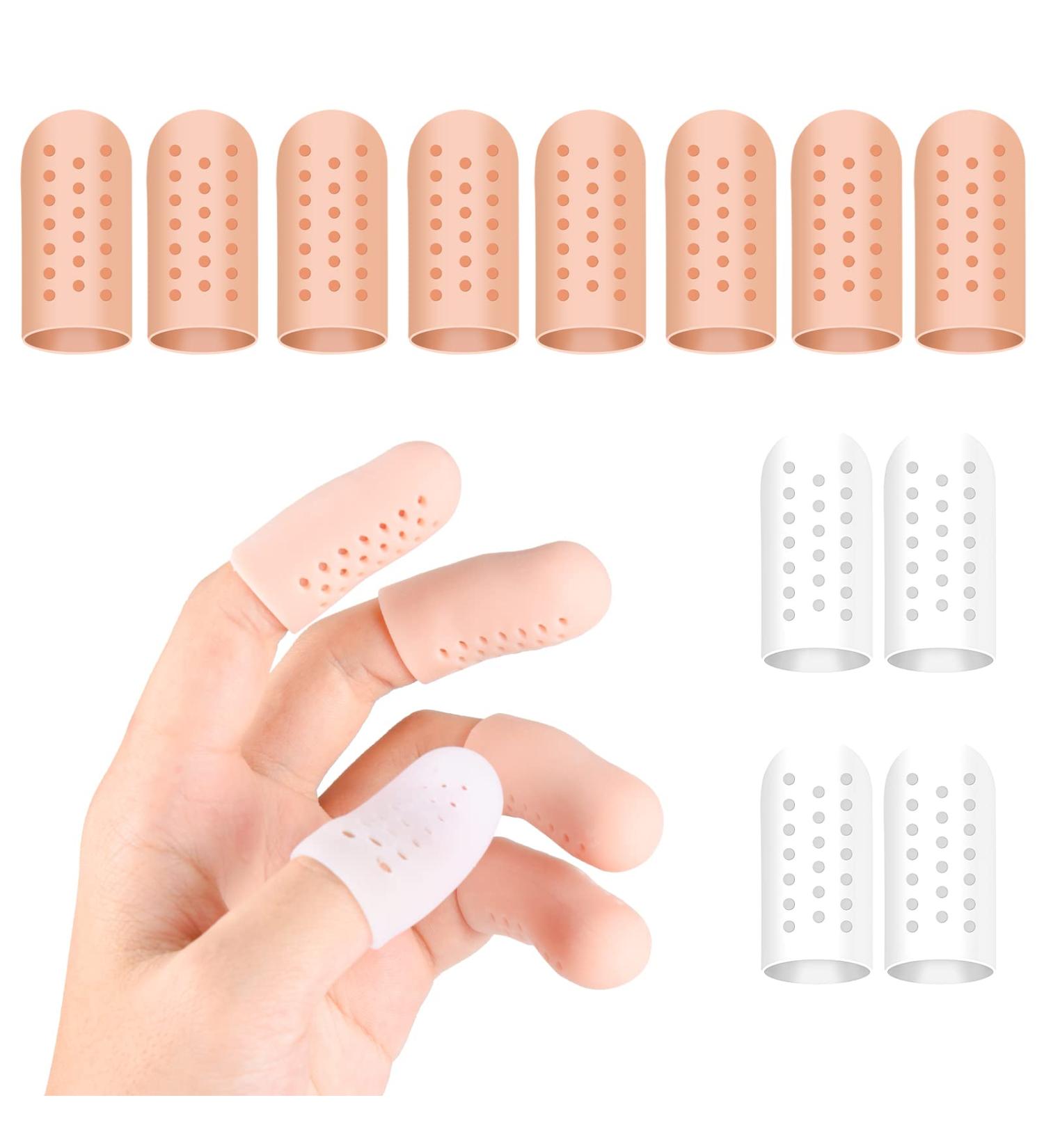 Xinzistar 12-Piece Silicone Finger Protection Sleeves - Breathable Thumb Covers for Arthritis Eczema Blisters & Cracked Fingers - International Shipping Available - Buy Online on GoSupps.com