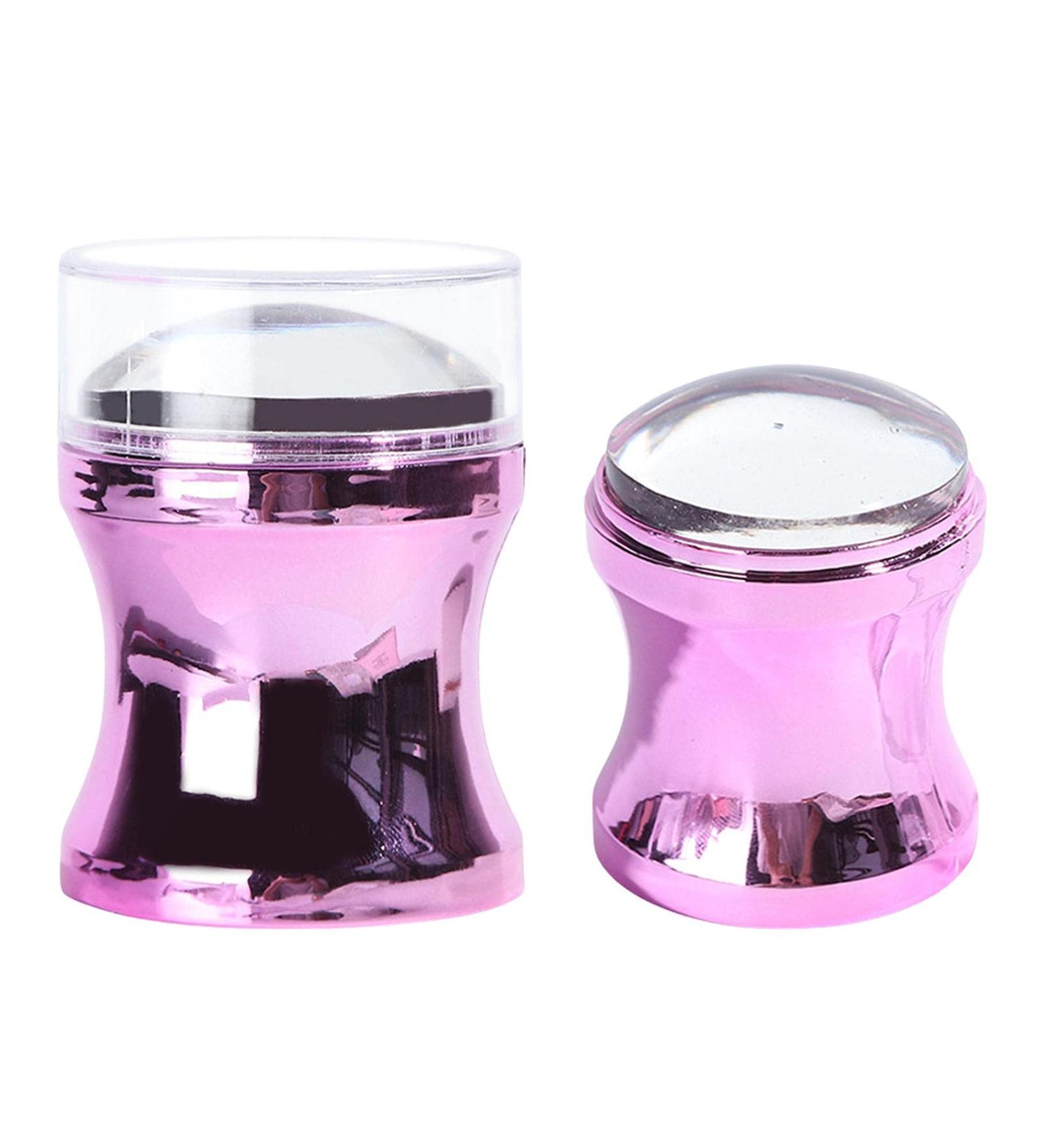 Clear Nail Art Stamper Set - Silicone Jelly Stamp for DIY Manicure - Blue/Red/Violet - Perfect Nail Art Accessories - Buy Online on GoSupps.com