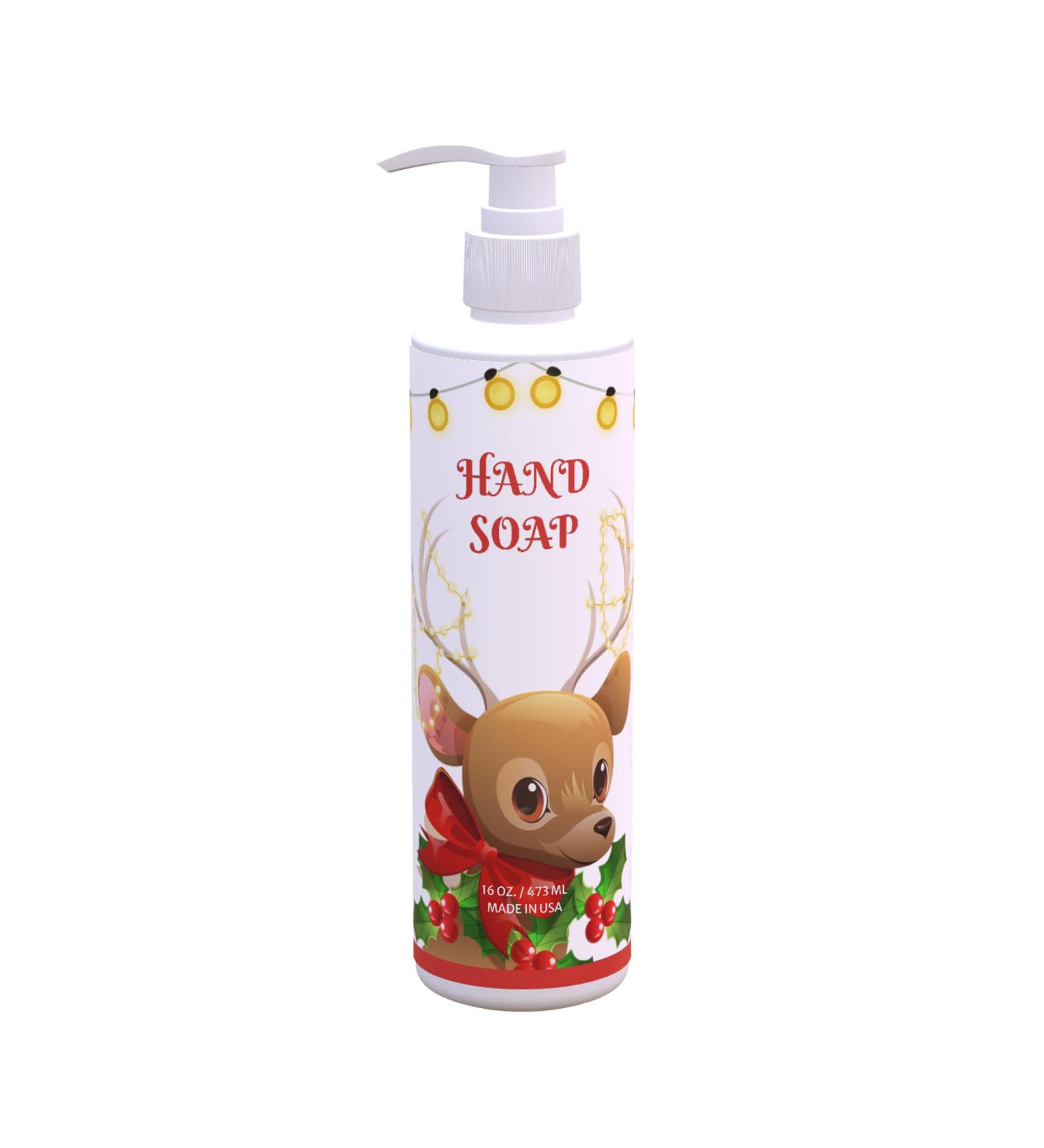 Christmas Hand Soap Deer Lights Design | Fresh Green Tea & Lemon Scent | 1 Pack 16 oz Pump Bottle | Magical Christmas Bathroom & Kitchen Decor | Paraben-Free Made in USA 1 16 Fl Oz (Pack of 1) - Buy Online on GoSupps.com