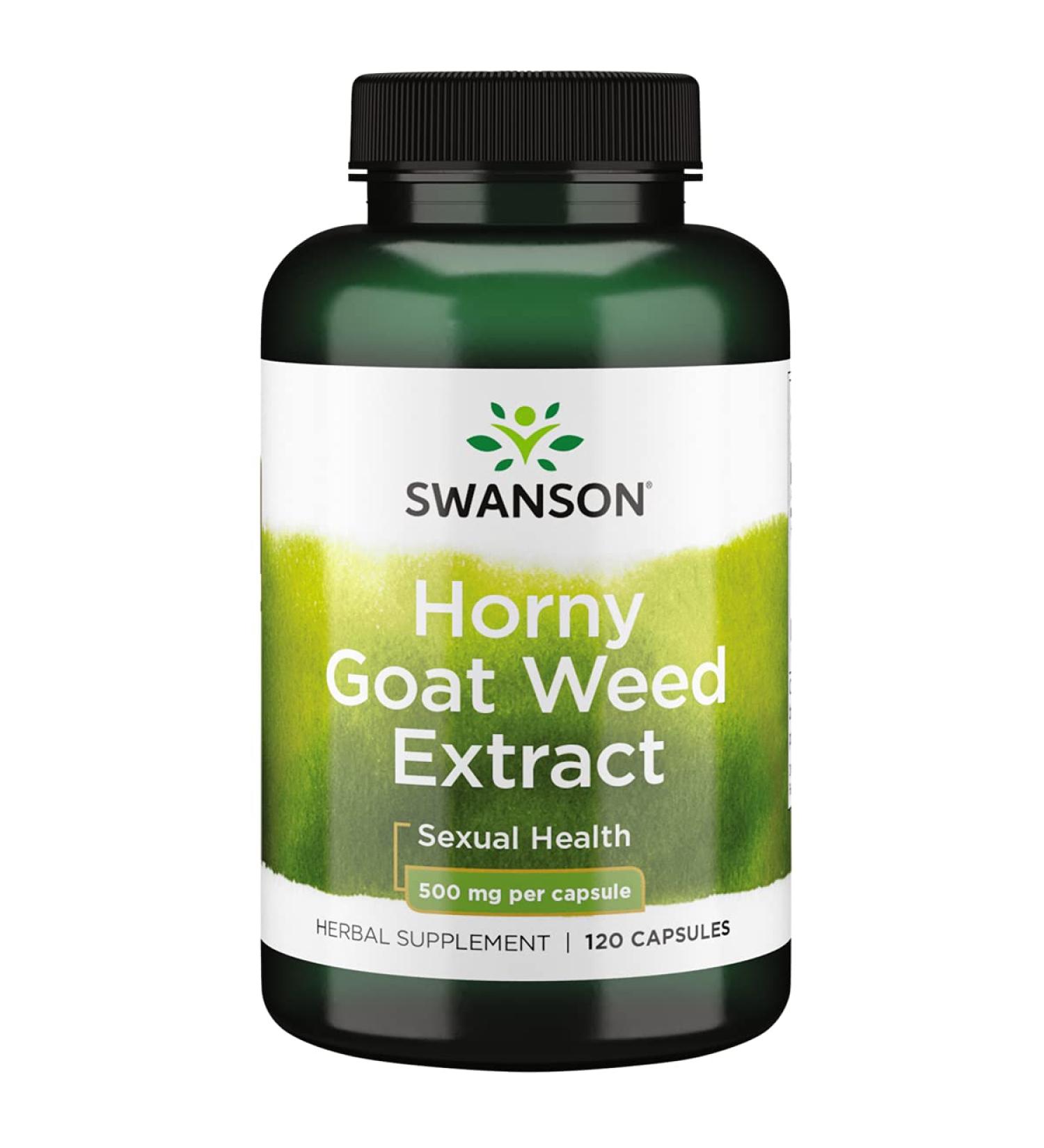 Swanson Horny Goat Weed Extract 500mg - 120 Capsules - Buy Online on GoSupps.com