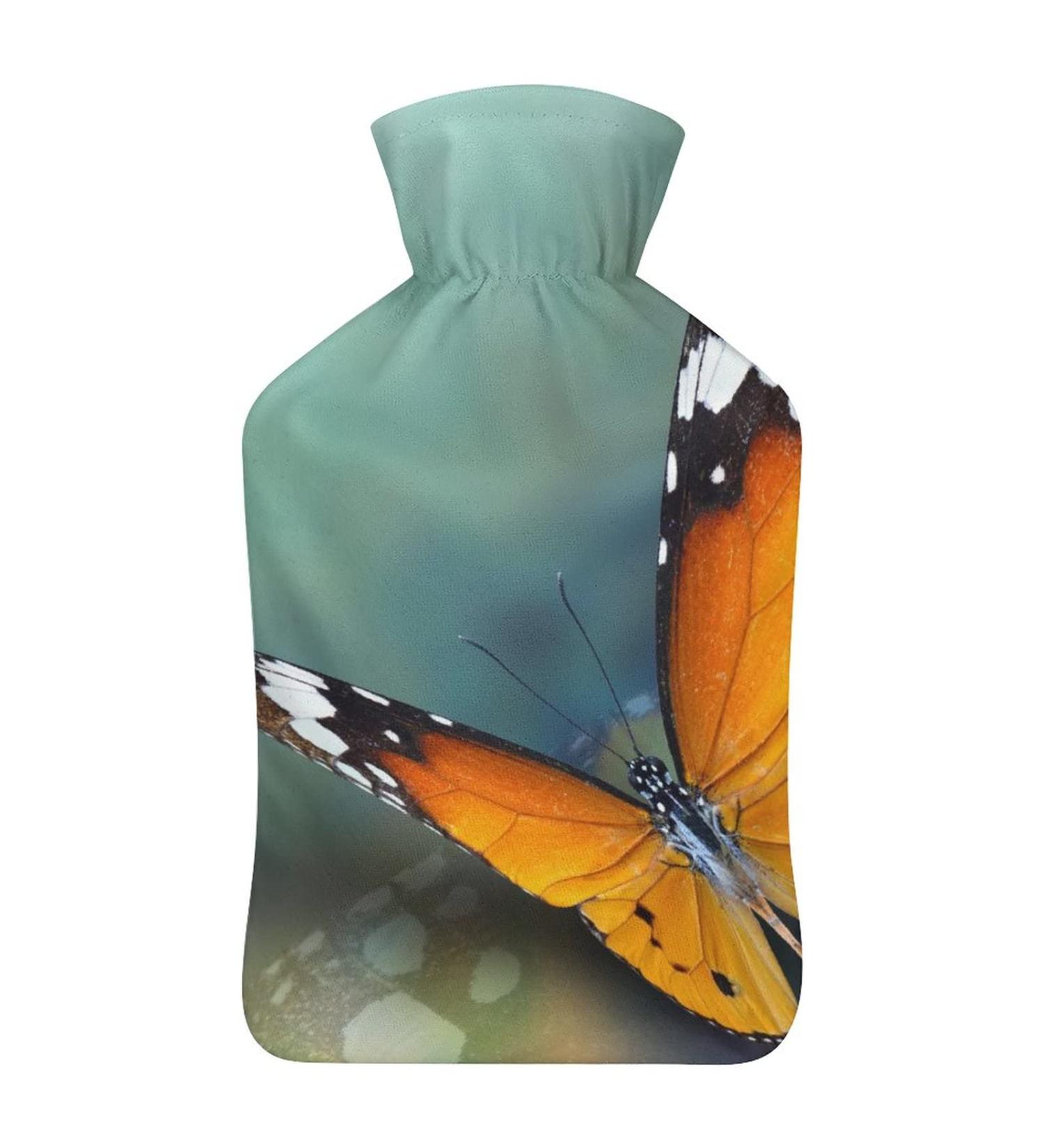 Buy Butterfly Rubber Hot Water Bottle with Lid | Pain Relief Cramps & Foot Warmer - International Shipping - Buy Online on GoSupps.com