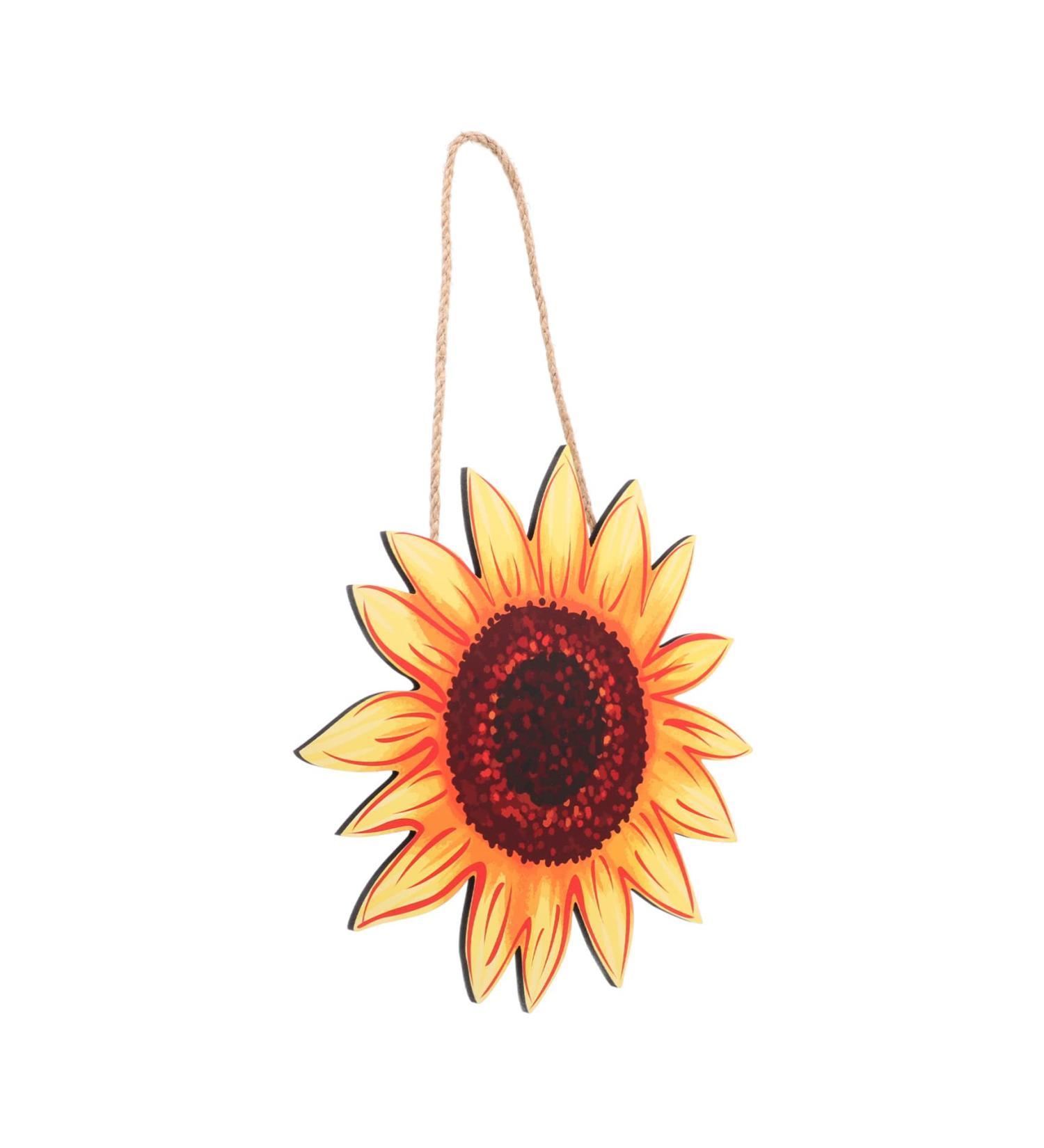 ABOOFAN Sunflower Listing Emblems Wooden Decor Flowers Front Porch Sunflower Wall Art Household Decorations - Buy Online on GoSupps.com
