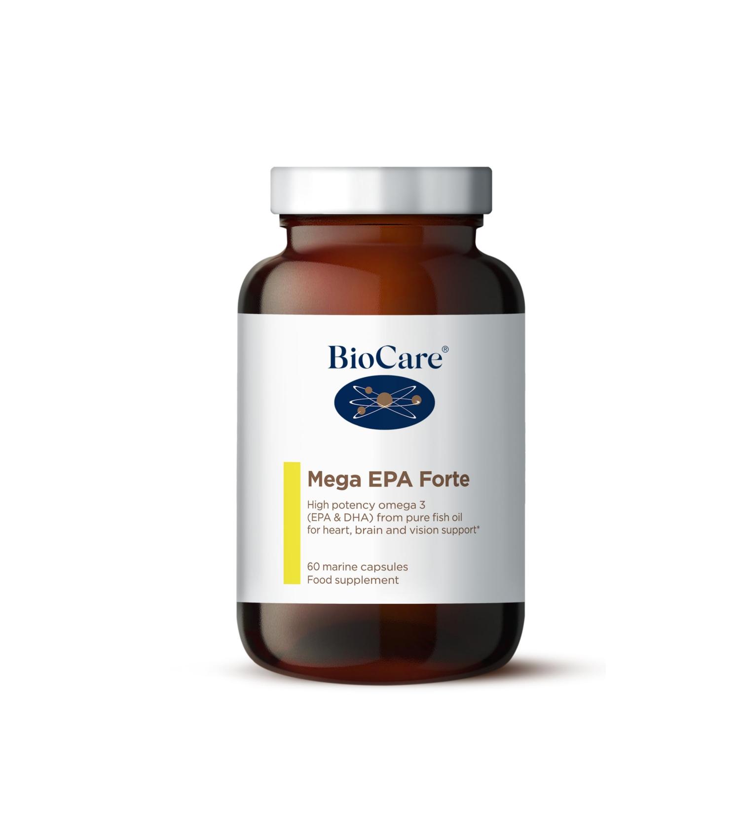 BIOCARE Mega EPA Forte 60 CT - Premium Omega-3 Supplement for Heart & Brain Health | Buy Internationally - Buy Online on GoSupps.com