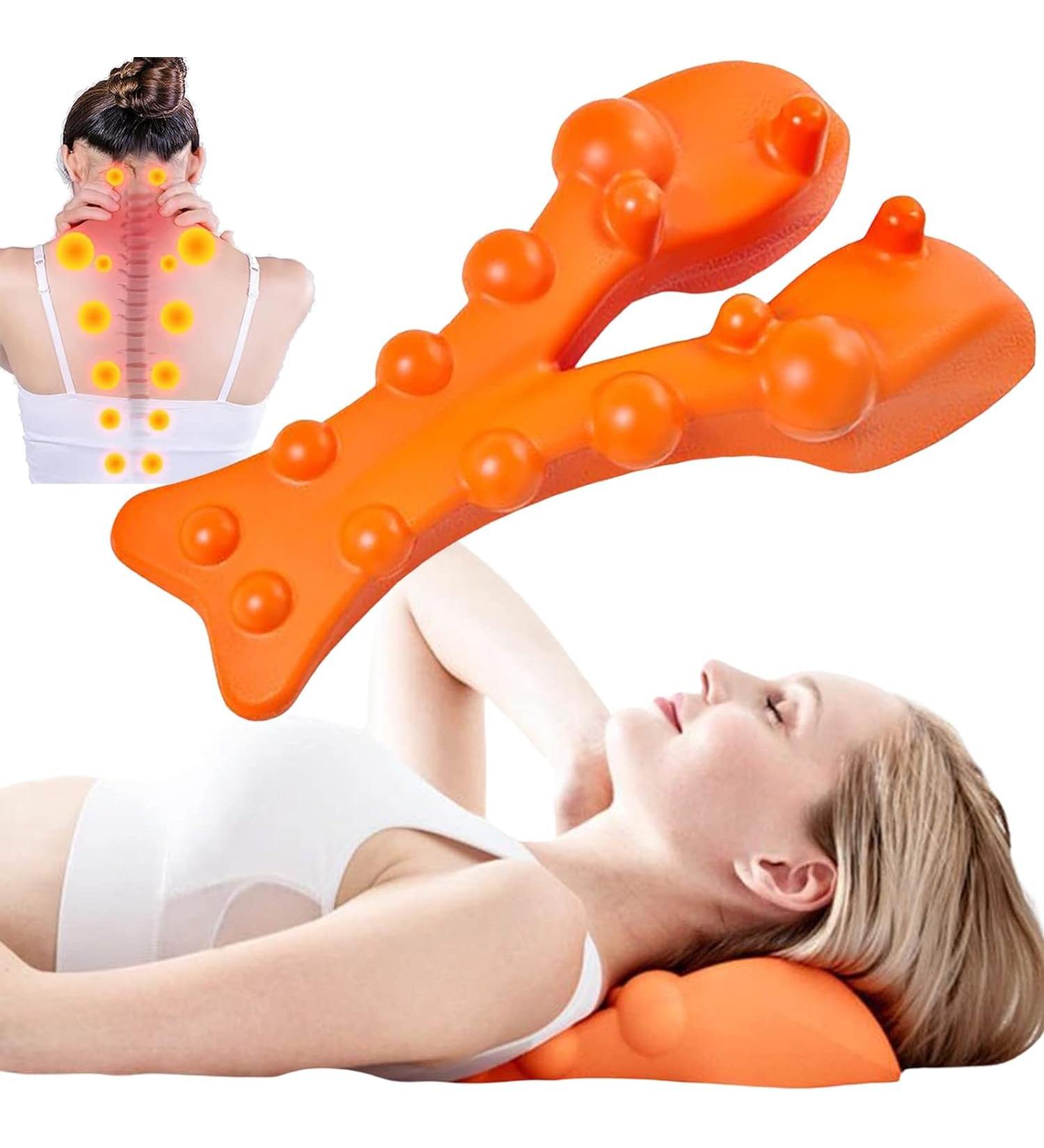 Triggerpunkt Massage Device - Shoulder Relaxer for Neck Pain Relief | Upper Back Massage Point Presser - Orange - Buy Online on GoSupps.com