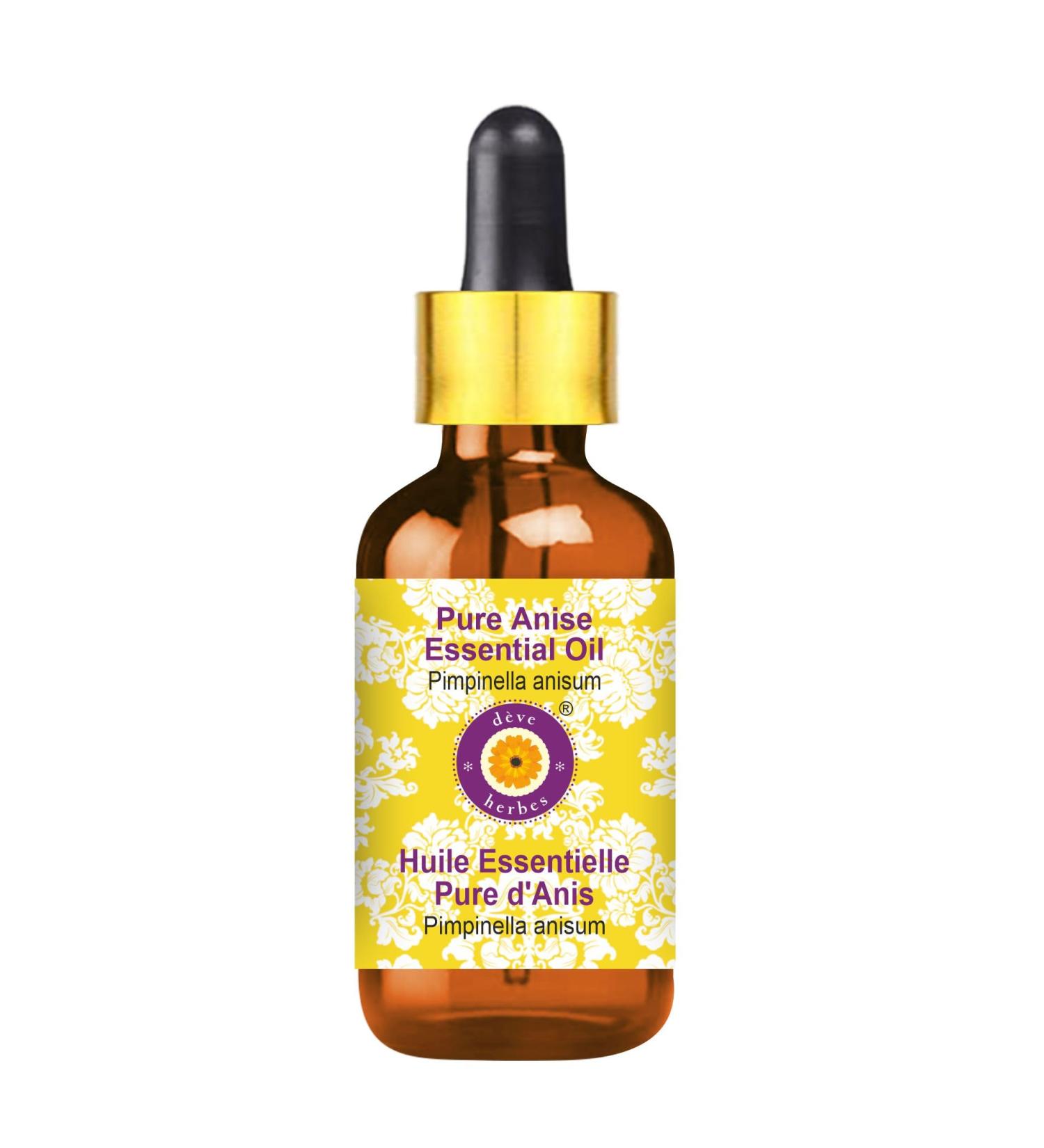 d ve herbes Pure Anise Essential Oil (Pimpinella anisum) with Glass Dropper Steam Distilled 50ml (1.69 oz) - Buy Online on GoSupps.com