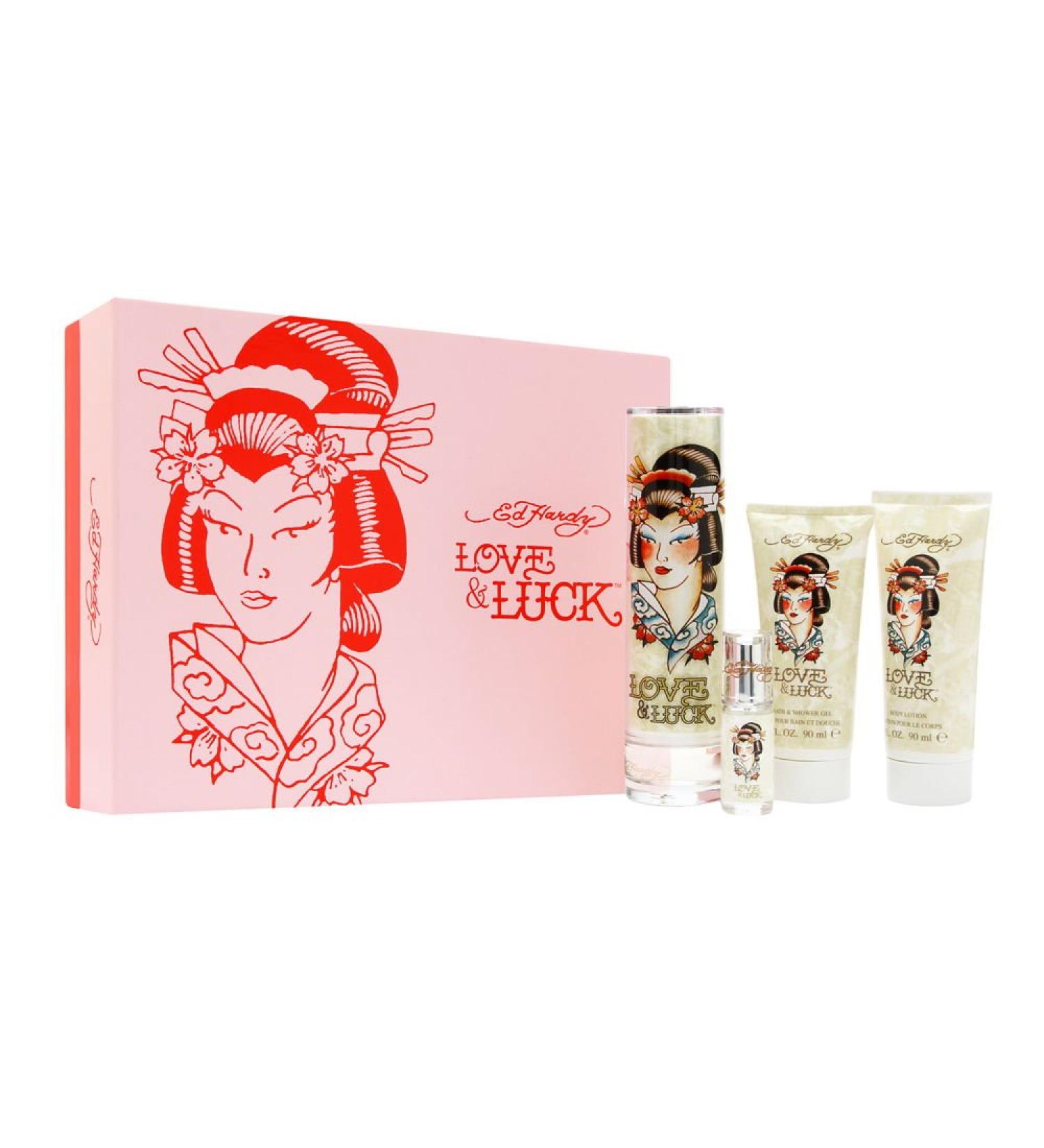 Ed Hardy Love and Luck Fragrance Set 4 Count
