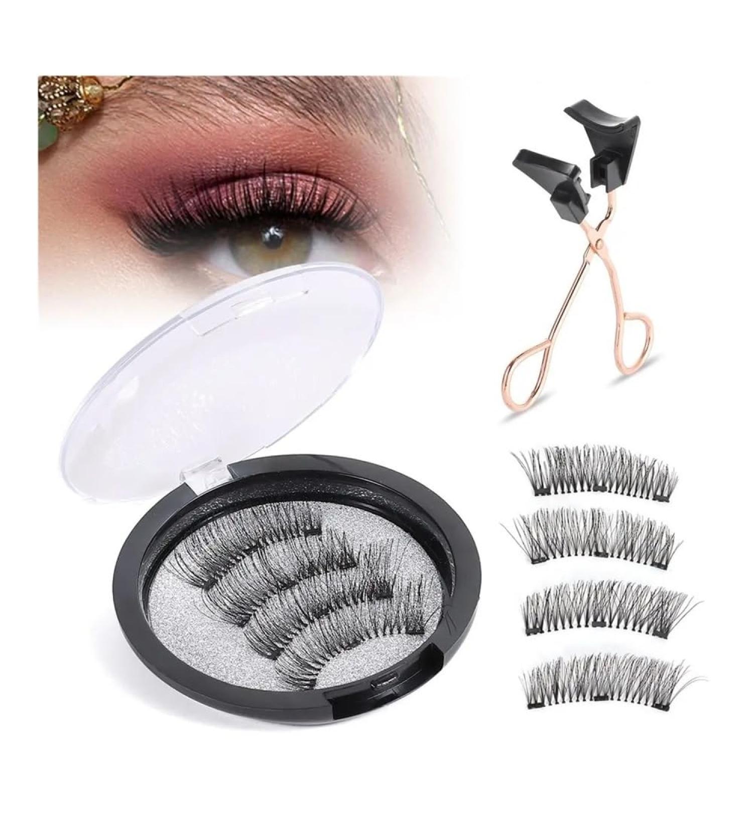 2 Pairs Magnetic Eyelashes Without Eyeliner - 3D Natural Look Glue-Free Reusable & Lightweight - Set 2 - Buy Online on GoSupps.com