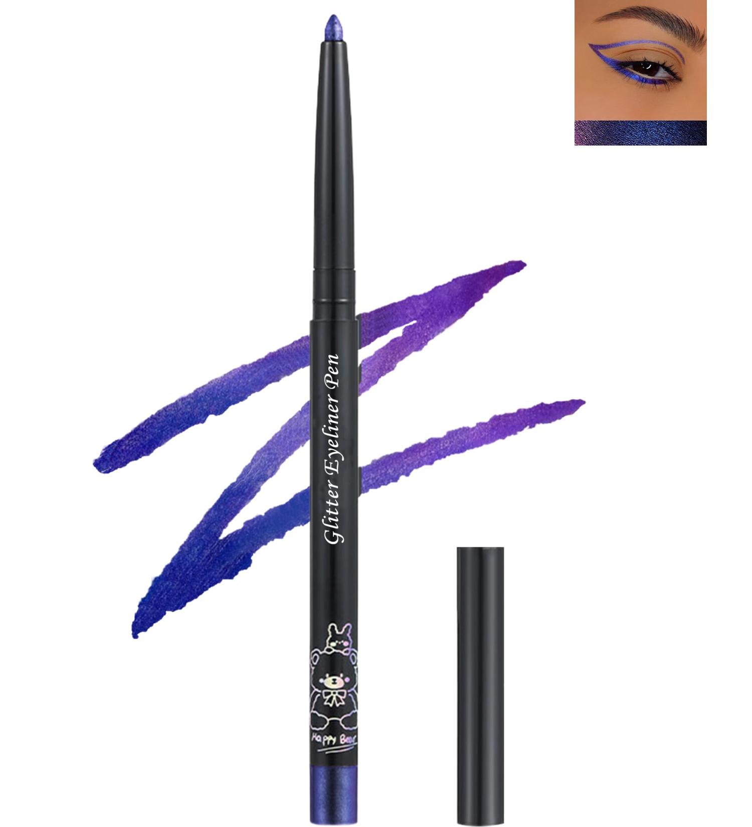 Glitter Colored Eyeliner Gel Pencil Chameleon Metallic Shimmer Purple Blue Gel Eyeliner Pen Longlasting Waterproof High Pigmented Eye Liner Eyeshadow Cream Stick delineador de ojos contra el agua-08# - Buy Online on GoSupps.com