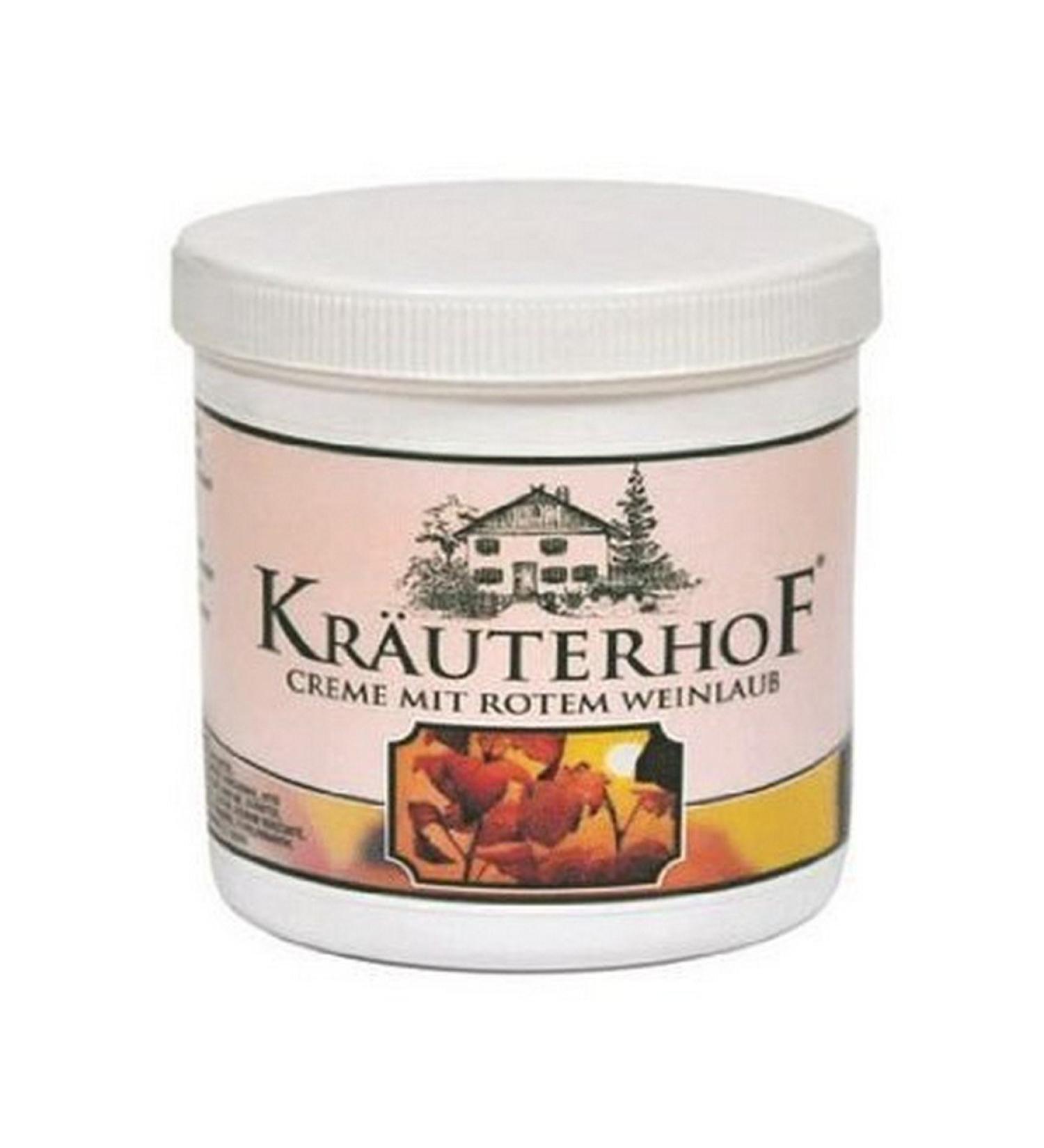 3 x KrauterhoF 250ml foot cream against varicose veins with horse chestnut and red vine leaves
