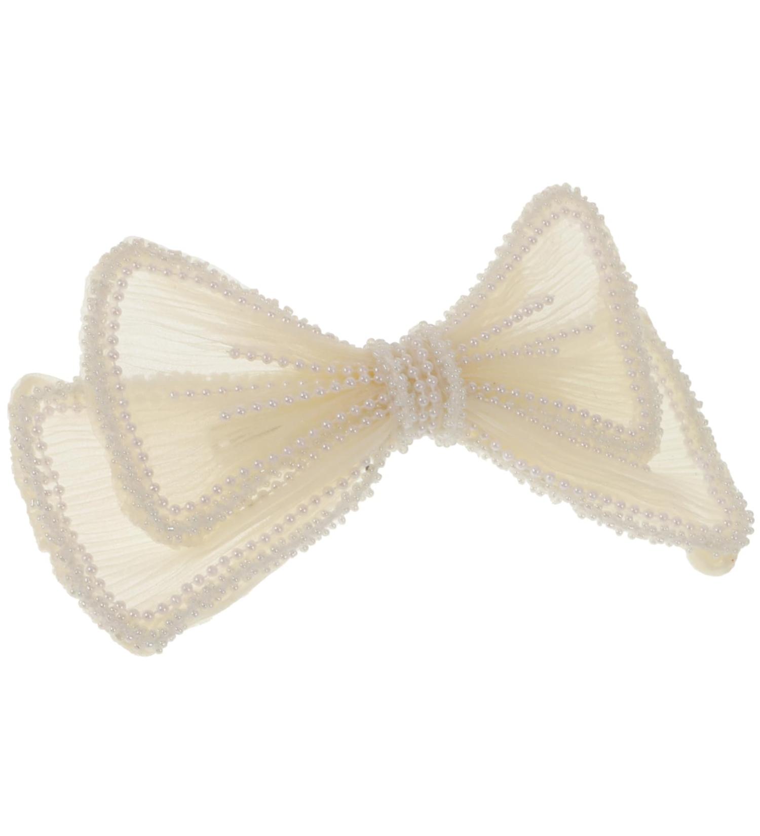 Beaupretty 1pc Hairpin Bowknot Hairpins Large Hair Bows Wedding Hair Clips for Brides Rhinestone Headpiece Goody Hair Clips for Women Pearl Tiara Women Barrette Girl Hairpin Barrette - Buy Online on GoSupps.com