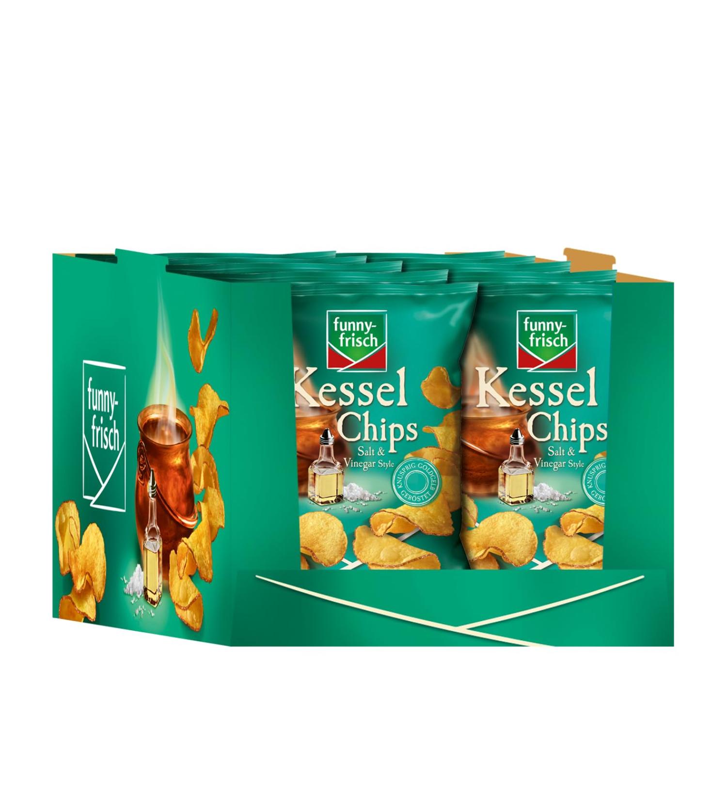 funny-frisch Kessel Chips Salt and Vinegar 10-pack (10 x 120 g) Salt & Vinegar