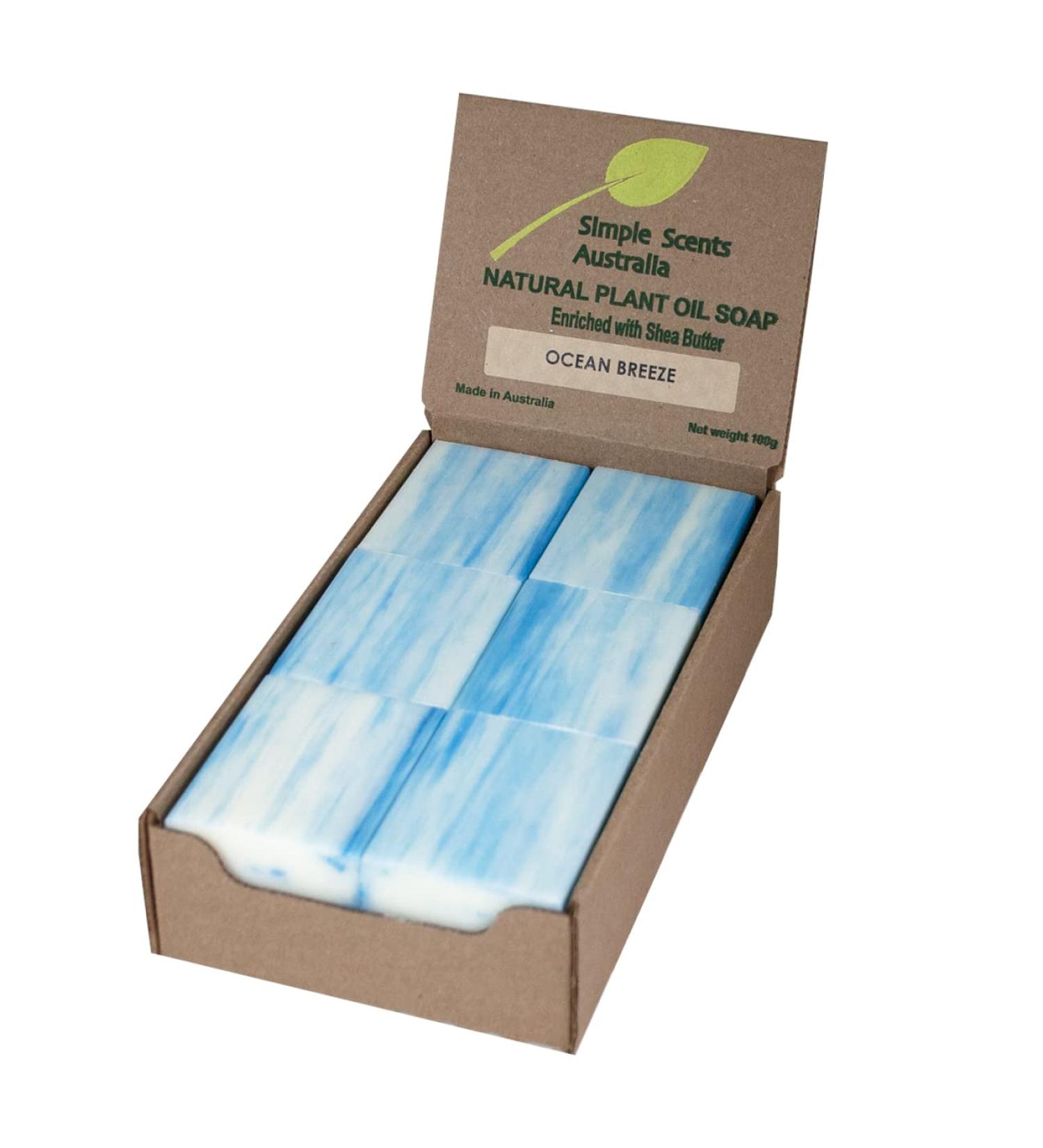 Simple Scents Australia Ocean Breeze Natural Soap - 12 Bars | Refreshing Cleanse - Buy Online on GoSupps.com