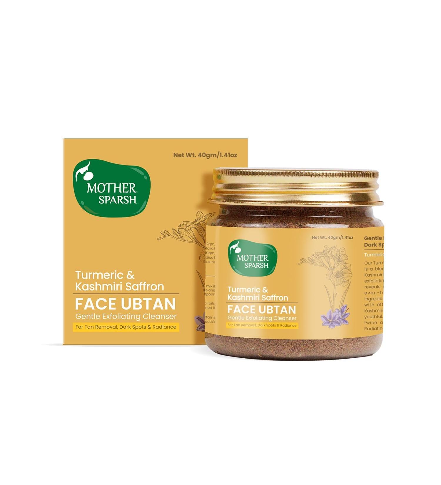 Turmeric Healing Face Ubtan Powder for Hyperpigmentation & Radiant Skin | Saffron Rose Petal Orange Peel - 75g All Skin Types - Buy Online on GoSupps.com
