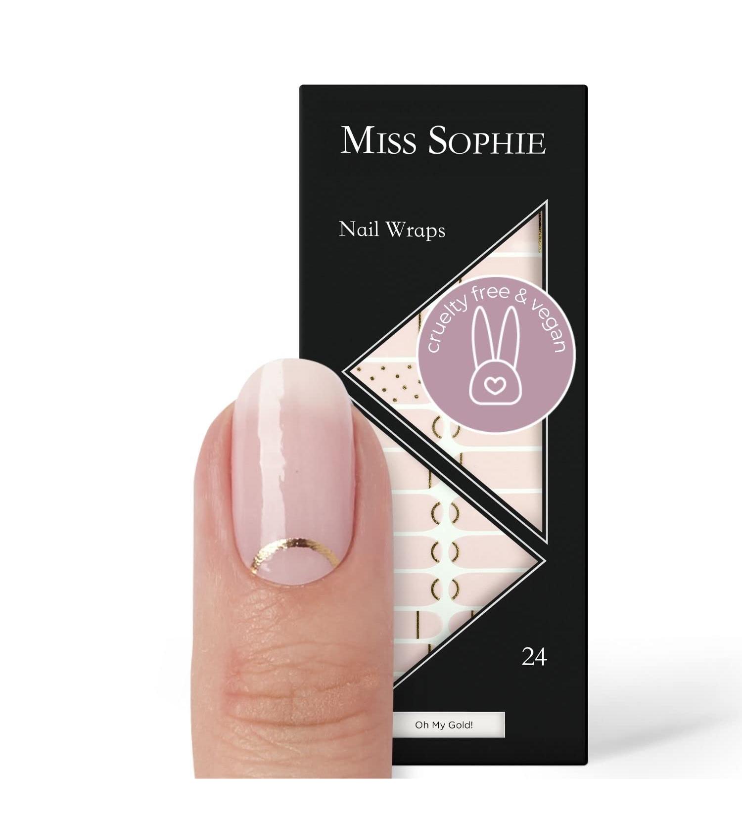Miss Sophie Nail Wraps - Oh My Gold! 24 - Ultra-Thin & Long-Lasting Nail Wraps - Buy Online on GoSupps.com