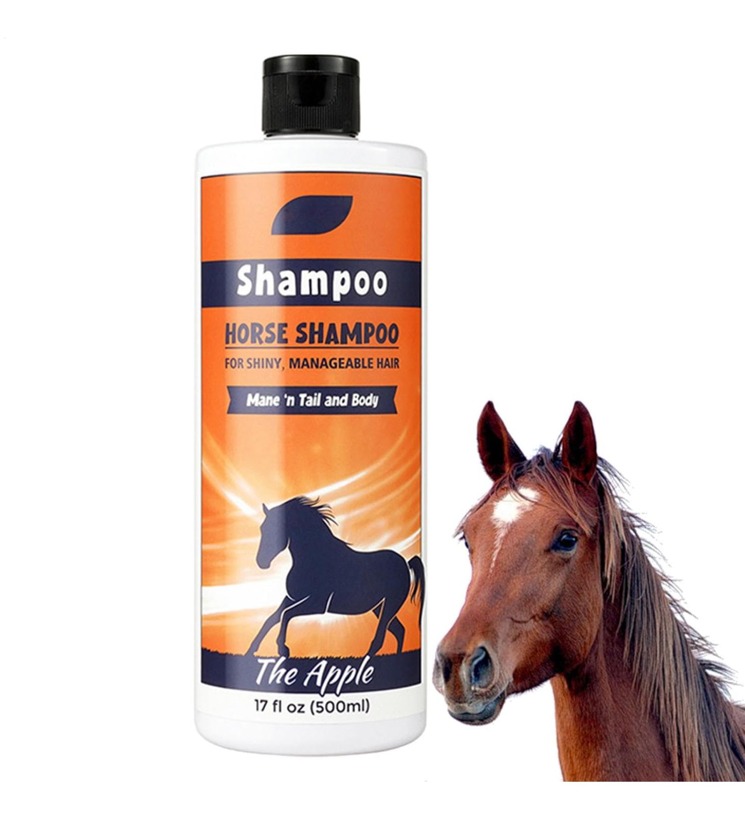 Mane Shampoo Mane and Tail Shampoo 500ml Natural Mane and Tail Detangler ShampooHorse Grooming Supplies Coat Cleaner for Cleaning and Conditioning Body Wash - Buy Online on GoSupps.com