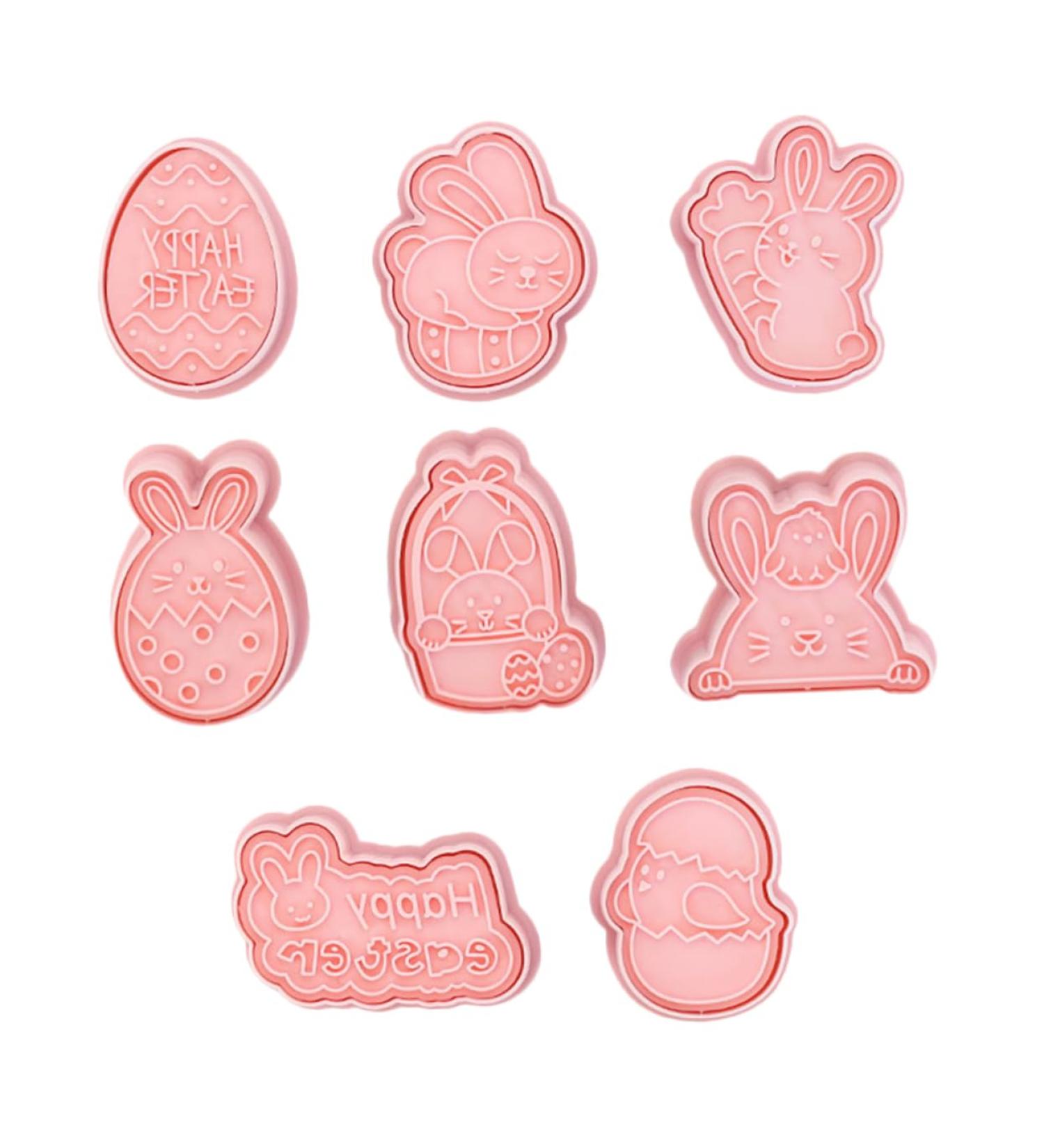 PRETYZOOM Mini Silicone Molds 8 pcs Cookie for Easter Cartoon Moulds Creative Design Cake Themed Dessert Pp DIY Baking Shape - Buy Online on GoSupps.com