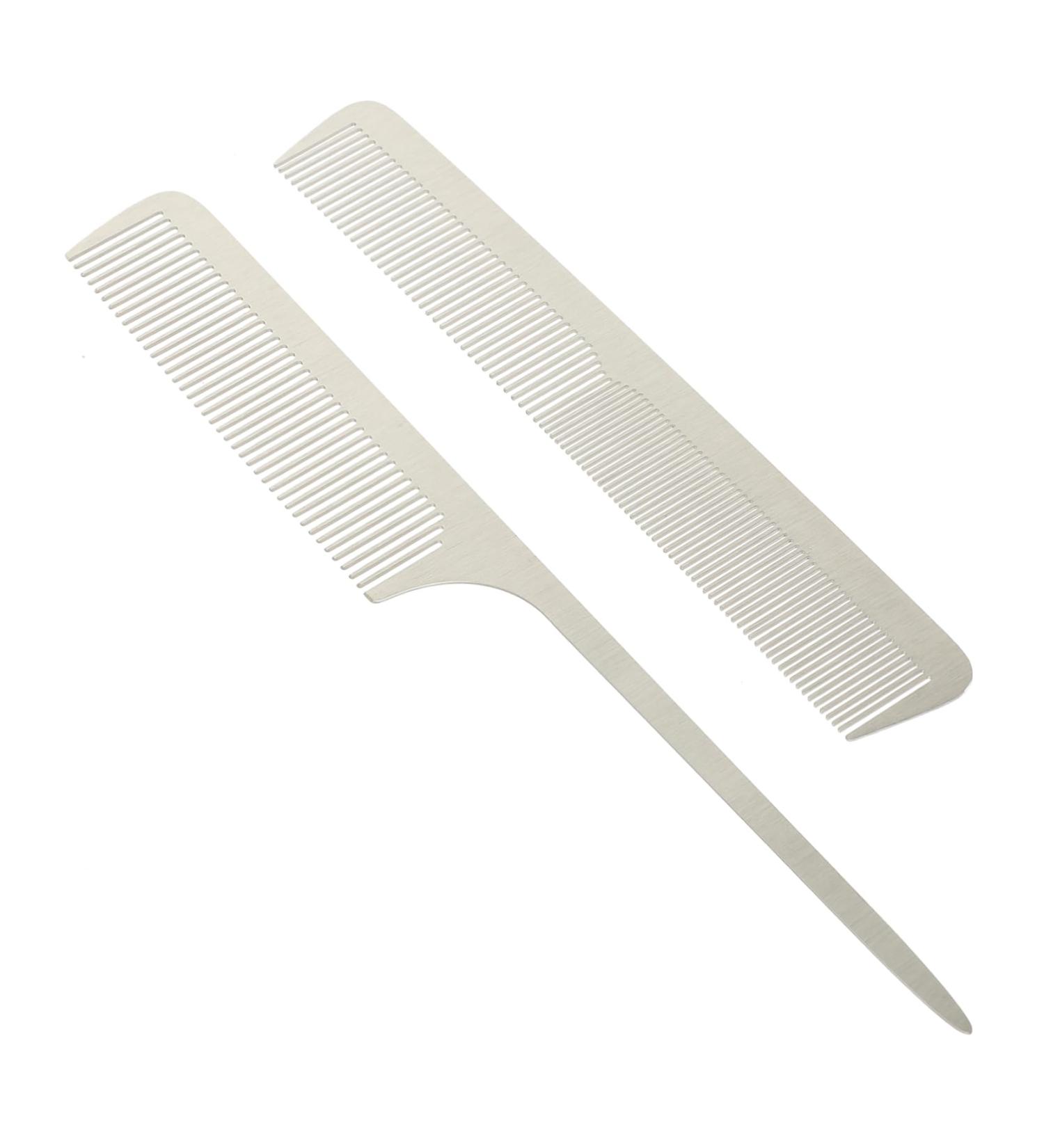 Set of 4 haircut supplies hairdressing hairdressing supplies shaving comb hair cutting accessories hair cutting comb haircut accessories stainless steel headpiece - Buy Online on GoSupps.com