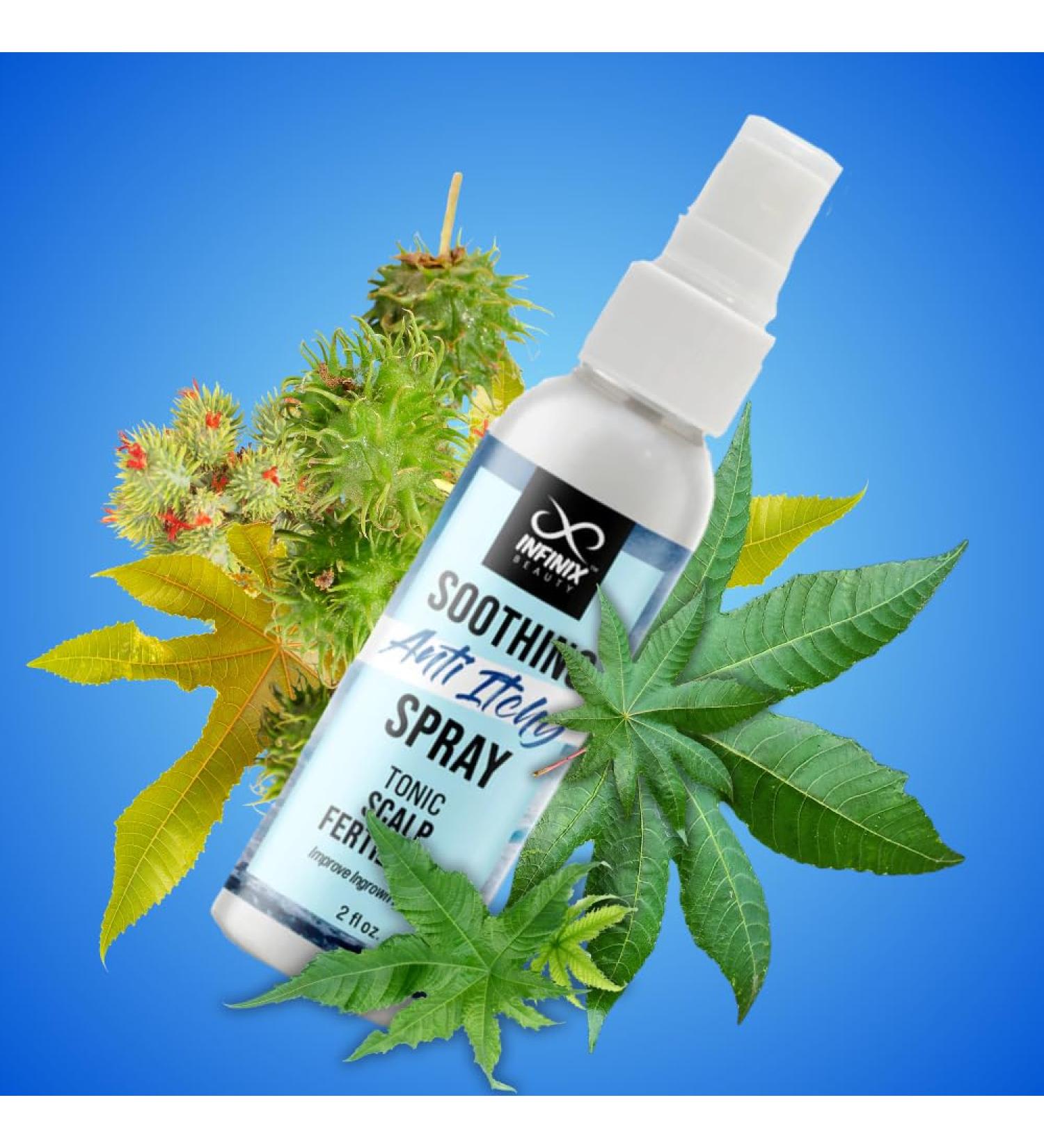 Infinix Soothing Scalp Protection Spray - Anti-Itchy & Moisturizing Hair Care - Peppermint Oil 2oz - Prevents Hair Loss & Removes Build-Up - Buy Online on GoSupps.com