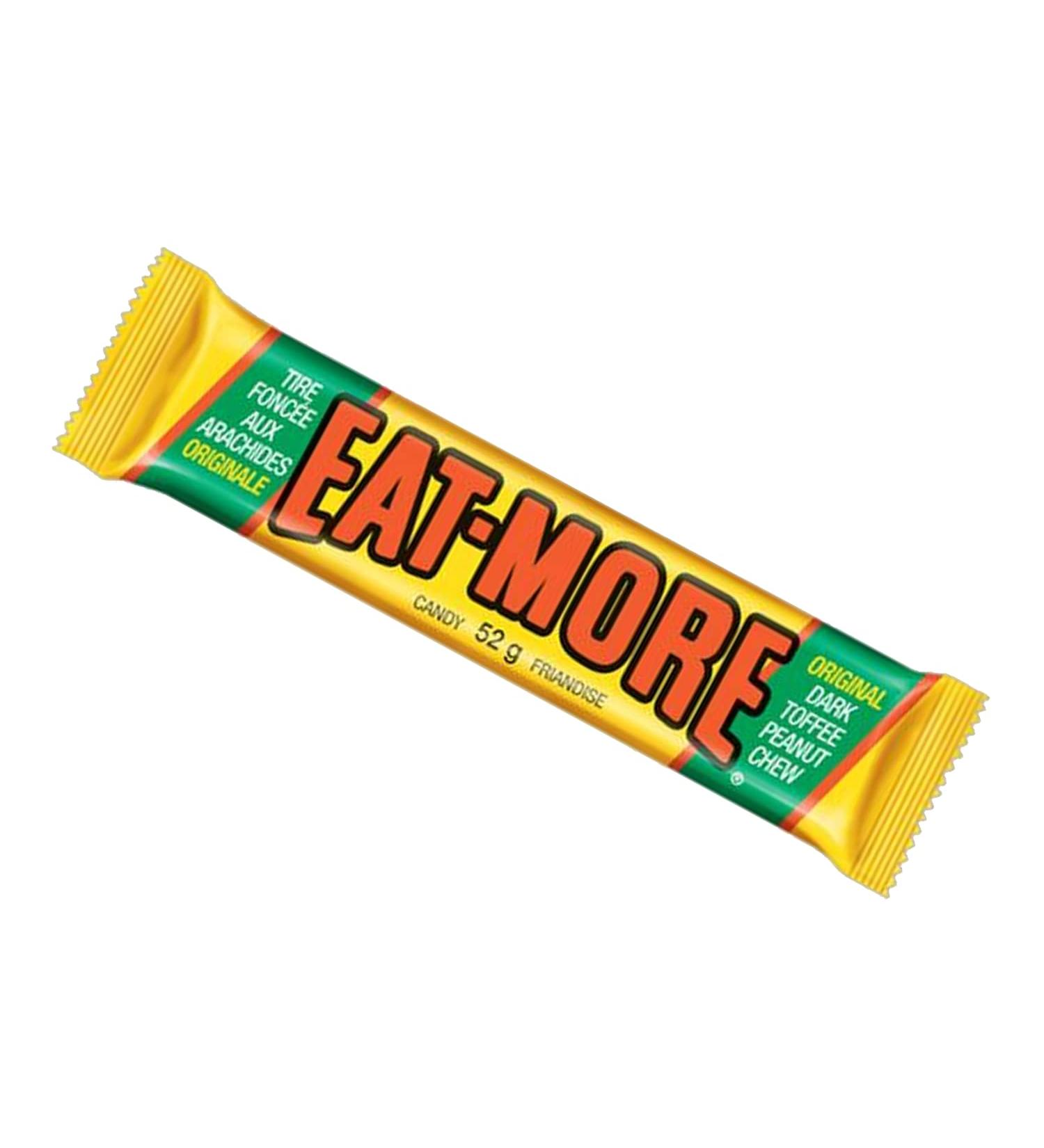 Hershey's Eat More Original Dark Toffee Peanut Chew Candy Bar 52 Grams/1.8 Ounces - 24 Pack