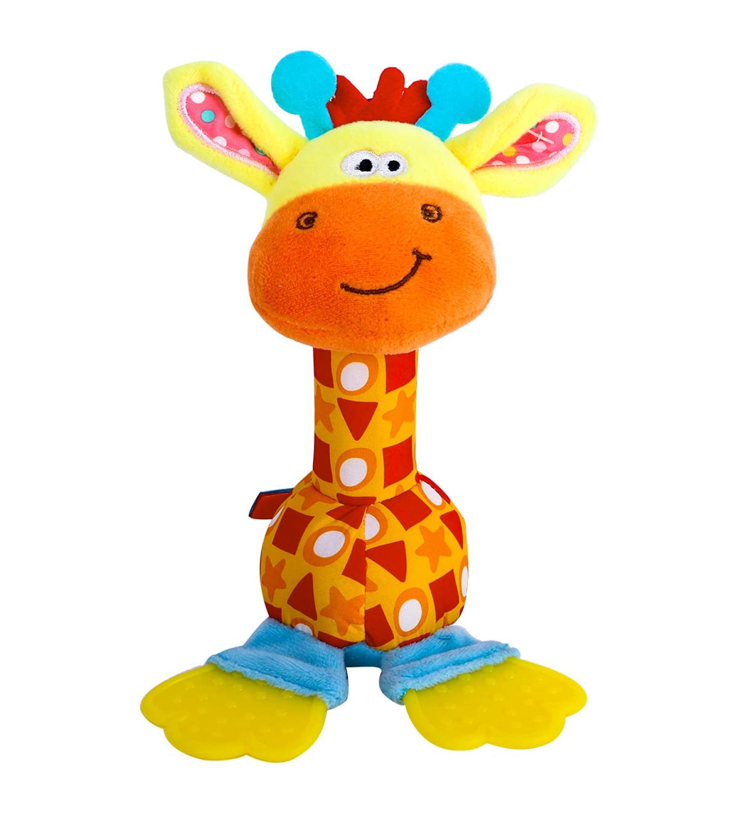 Baby Soft Rattles Shaker | Developmental Hand Grip Toys with Teether and Sounds | Ages 3-12 Months - Buy Online on GoSupps.com