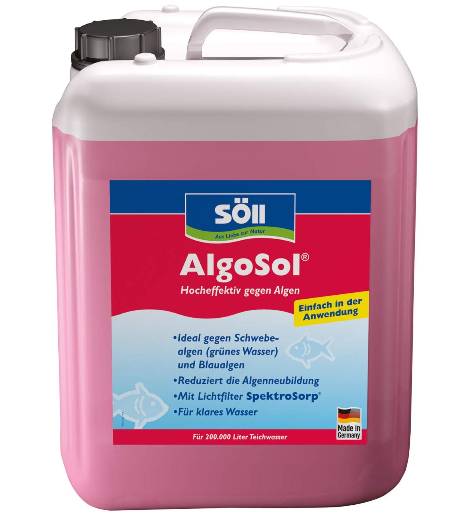S ll 80536 Algosol 10L - Highly Effective Pond Care for Algae Control | Prevent Floating & Blue Algae in Ponds (Up to 200 000L) - Buy Online on GoSupps.com
