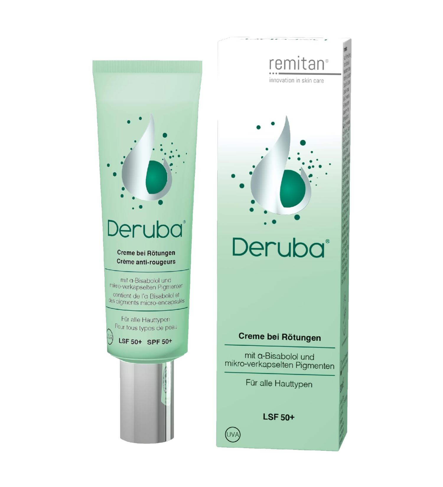 Deruba Special Cream for Redness with SPF 50+ | Expert-Developed Facial Care Makeup & Sun Protection - 30 ml - Buy Online on GoSupps.com