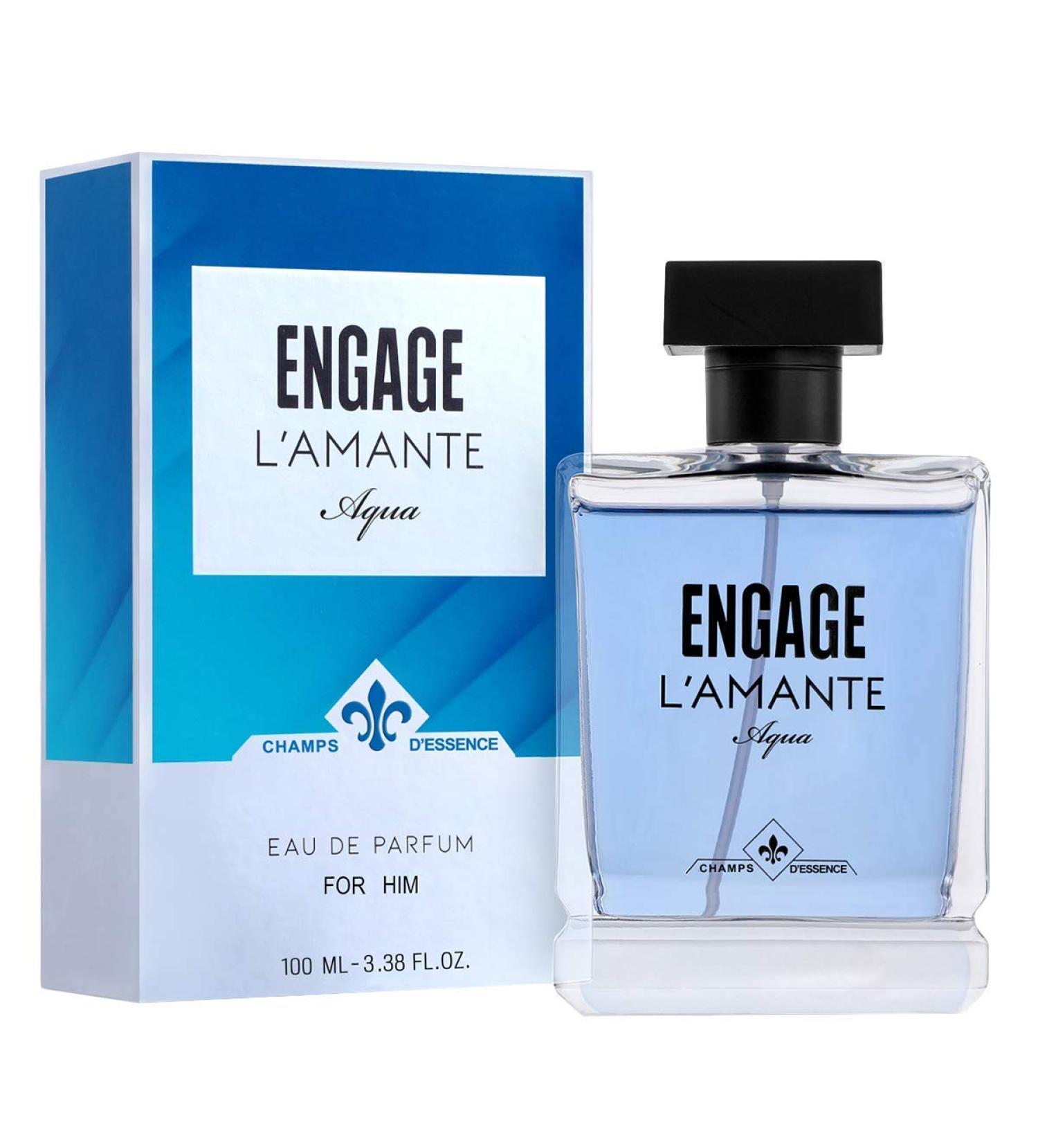 En'gage L'amante Aqua Eau De Parfum for Men Aqua Fragrance Scent Perfume for Men Long Lasting Smell Skin Friendly 100ml - Buy Online on GoSupps.com