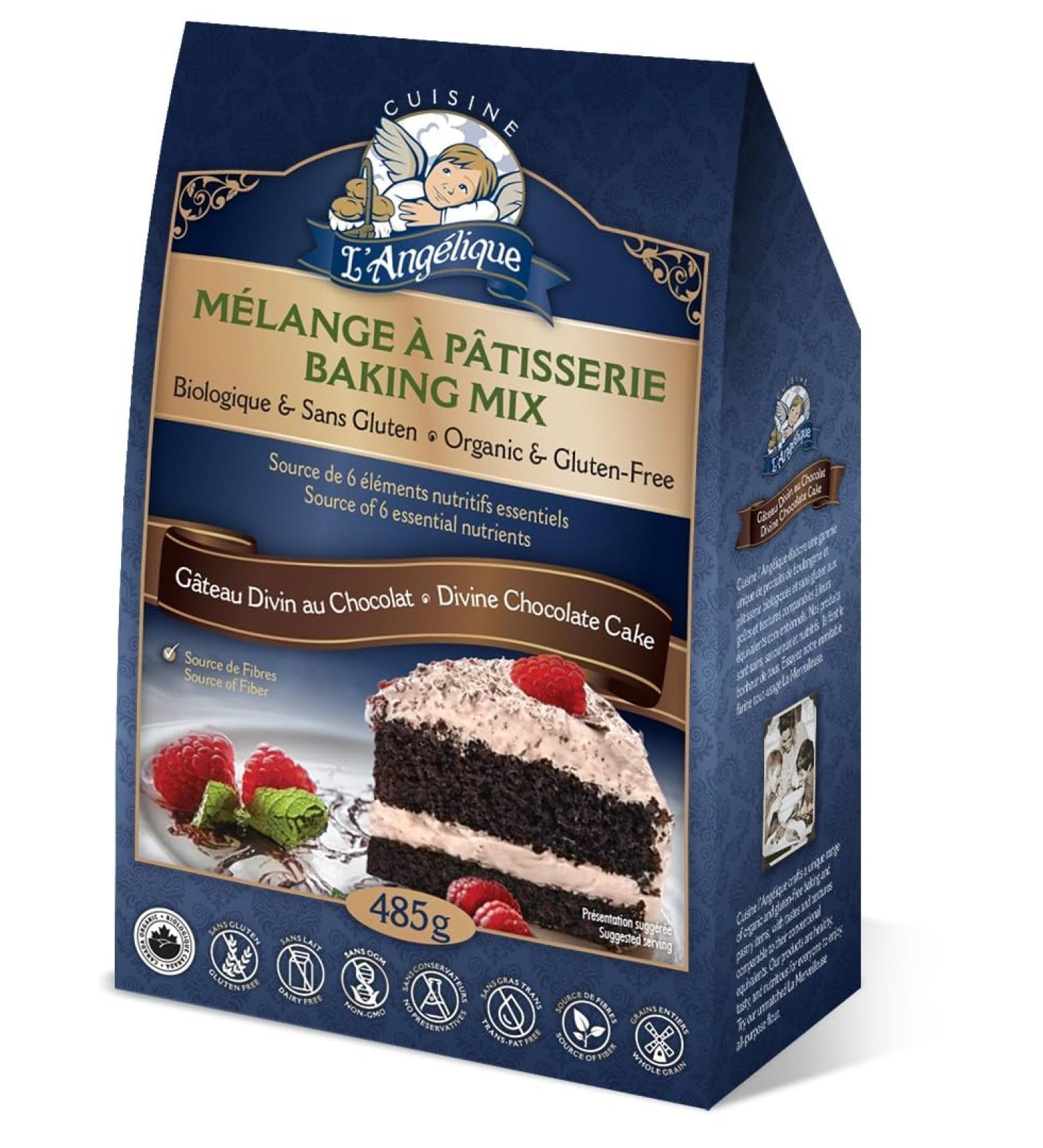 Cuisine L' Angelique Gluten-Free & Organic Chocolate Divine Cake Mix 485g - Buy Online on GoSupps.com