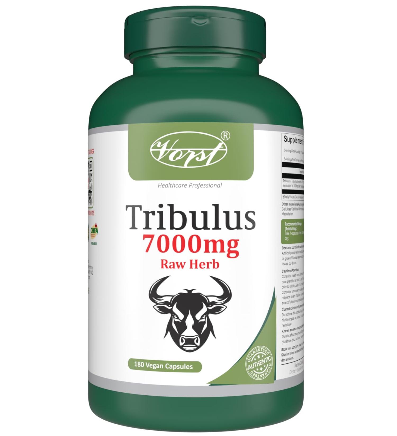 VORST Tribulus Terrestris Extract 7000mg Raw Equivalent 180 Vegan Capsules | Supplement for Men & Women | Powder Pills | 1 Bottle 180 count (Pack of 1) - Buy Online on GoSupps.com
