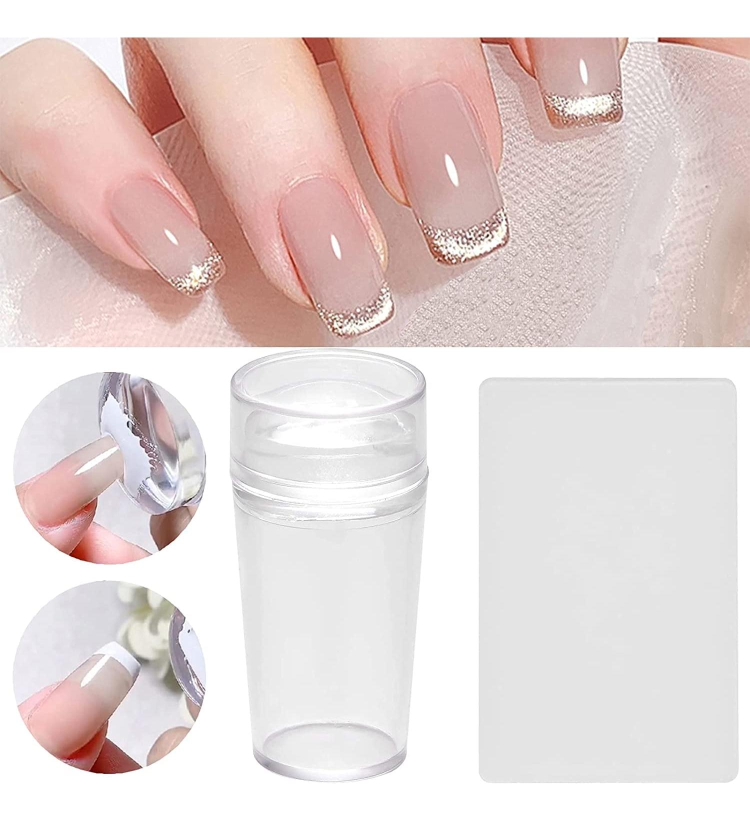 Bee & Flow Nail Art Stamp - Silicone Jelly Tool for French Smile Line Designs | Perfect for Cockroach Manicures - Buy Online on GoSupps.com