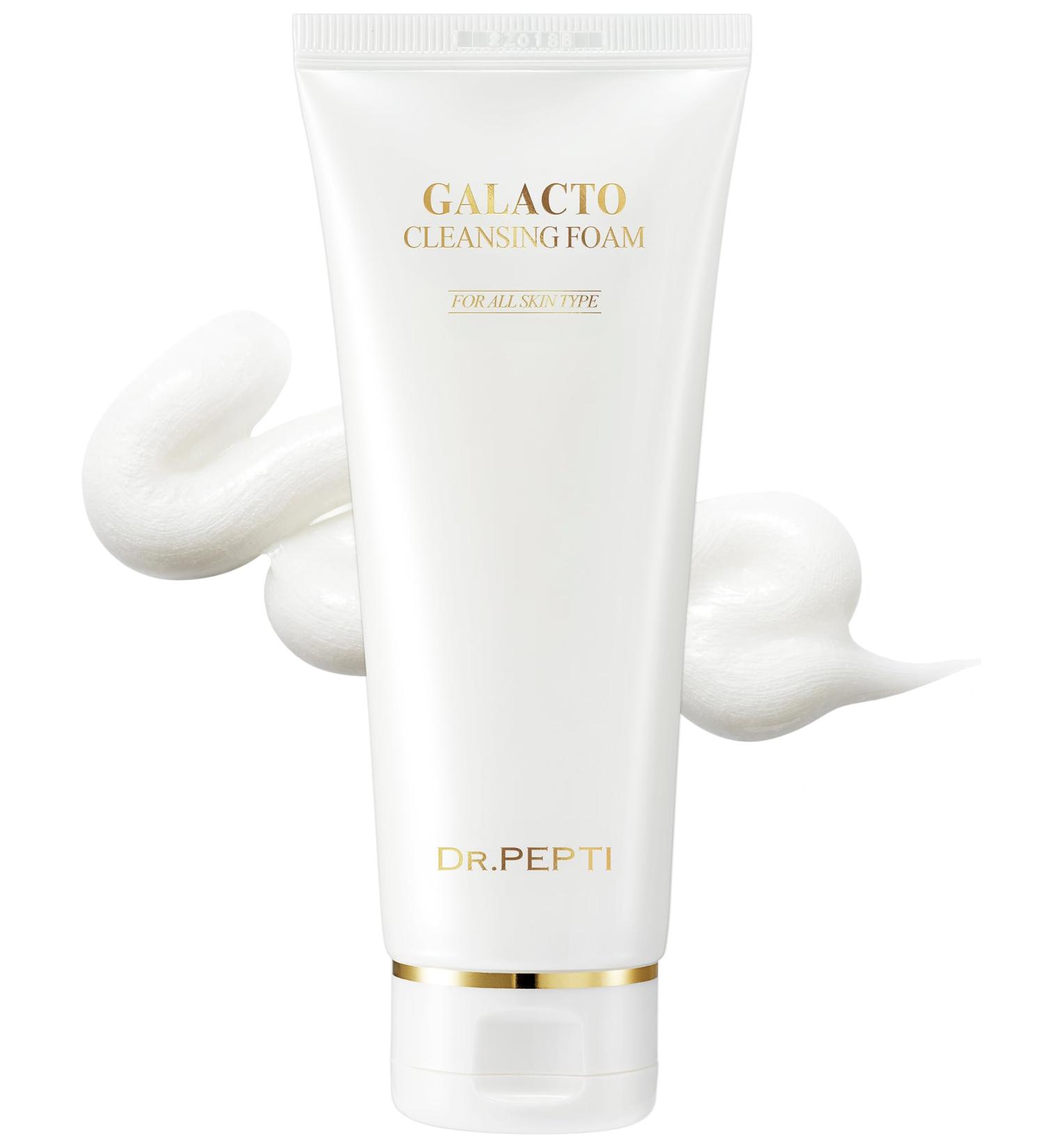 DR.PEPTI Galacto Cleansing Foam - Korean Face Wash with Fermented Galactomyces Peptides - Exfoliating and Removes Sebum - Rich Creamy Bubble Foam Gentle Daily Cleanser 3.72 fl.oz. - Buy Online on GoSupps.com