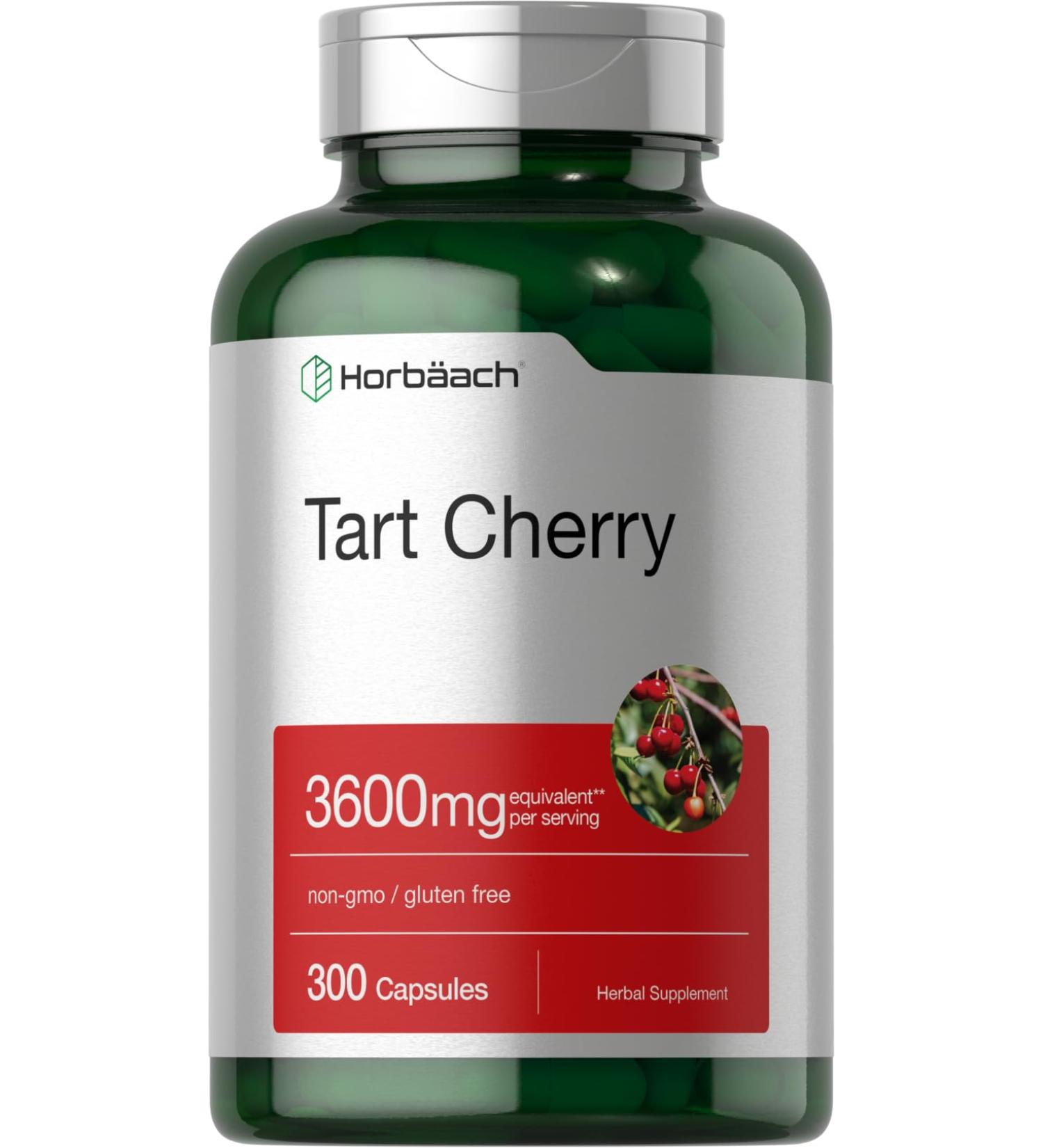 Horb ach Tart Cherry Extract Capsules - 3600mg 300 Non-GMO Gluten Free Pills | Herbal Supplement for Optimal Health - Buy Online on GoSupps.com