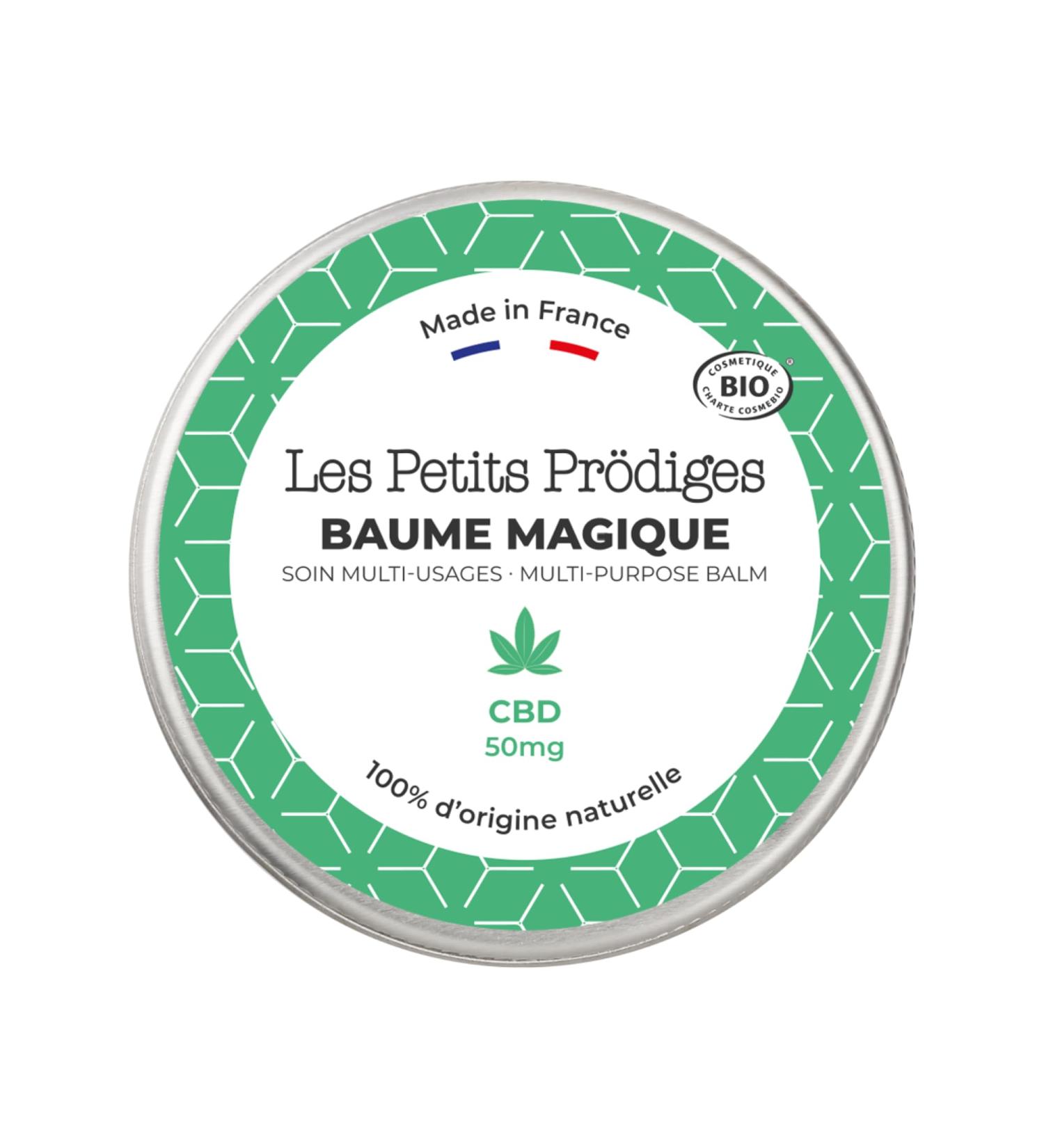 Multi-Purpose CBD Balm 30ml - Nourishing Body Face Lips and Hair Care - 100% Natural - Made in France - All Skin Types - Certified ORGANIC - Recyclable Packaging - LES PETITS PRODIGES - Buy Online on GoSupps.com
