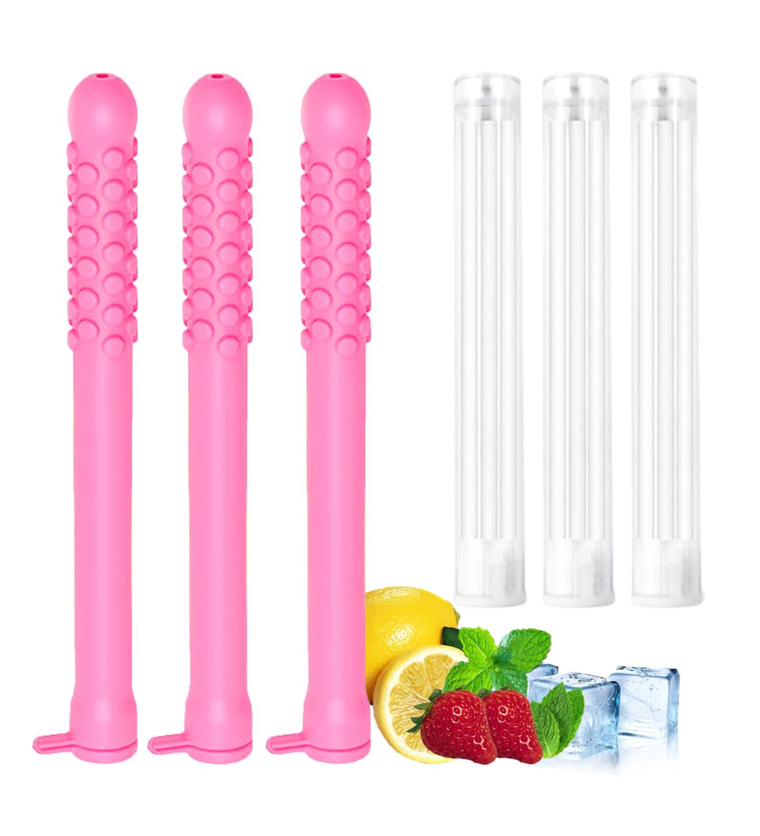 3Pcs Essential Oil Breath Stick for Fresh Breath Reusable Aromatherapy Breath Stick with 9 Replacement Cores Portable for Travel Office(Pink) - Buy Online on GoSupps.com