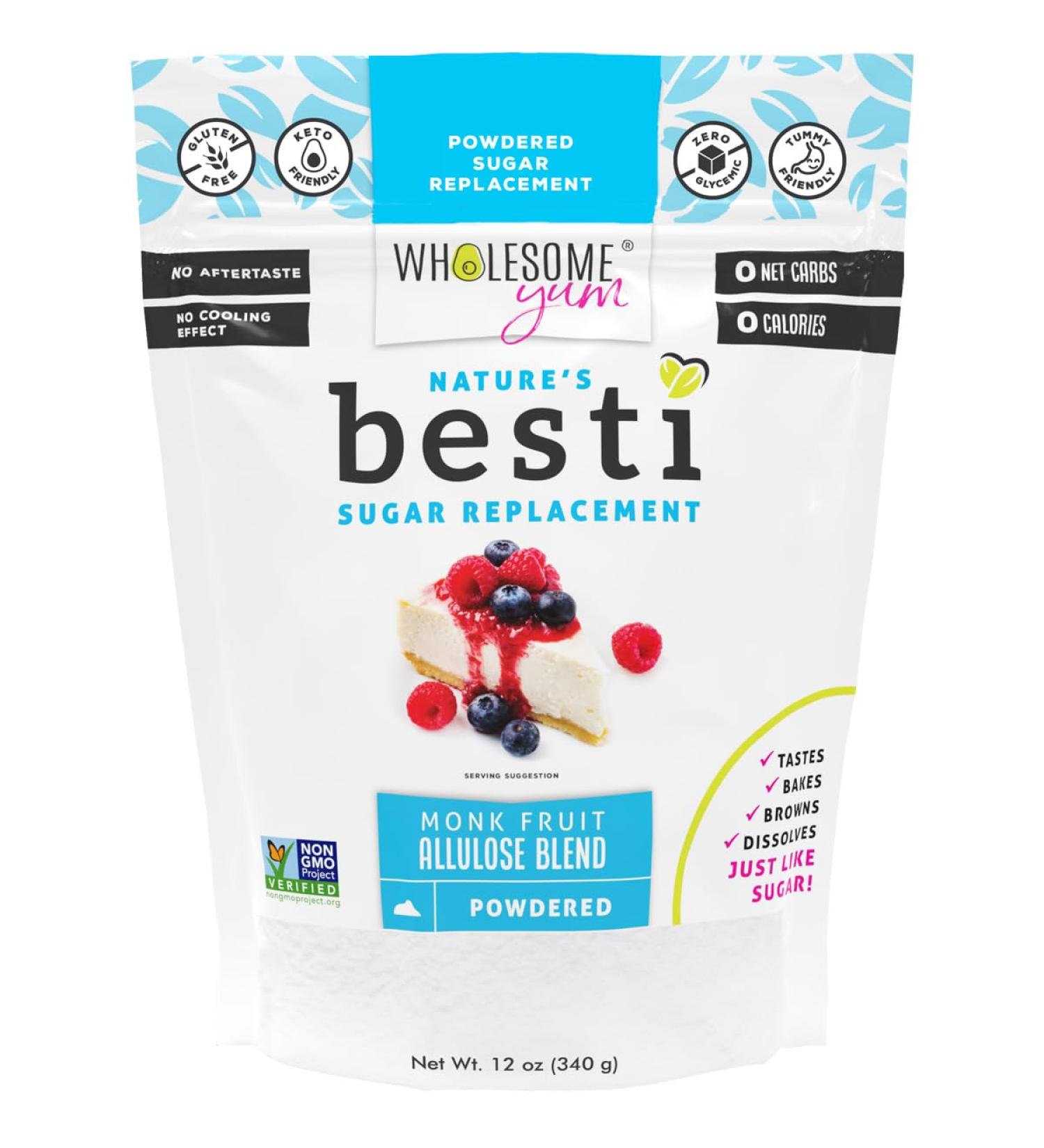 Wholesome Yum Besti Natural Powdered Sugar Substitute - 12 Oz. - Buy Online on GoSupps.com