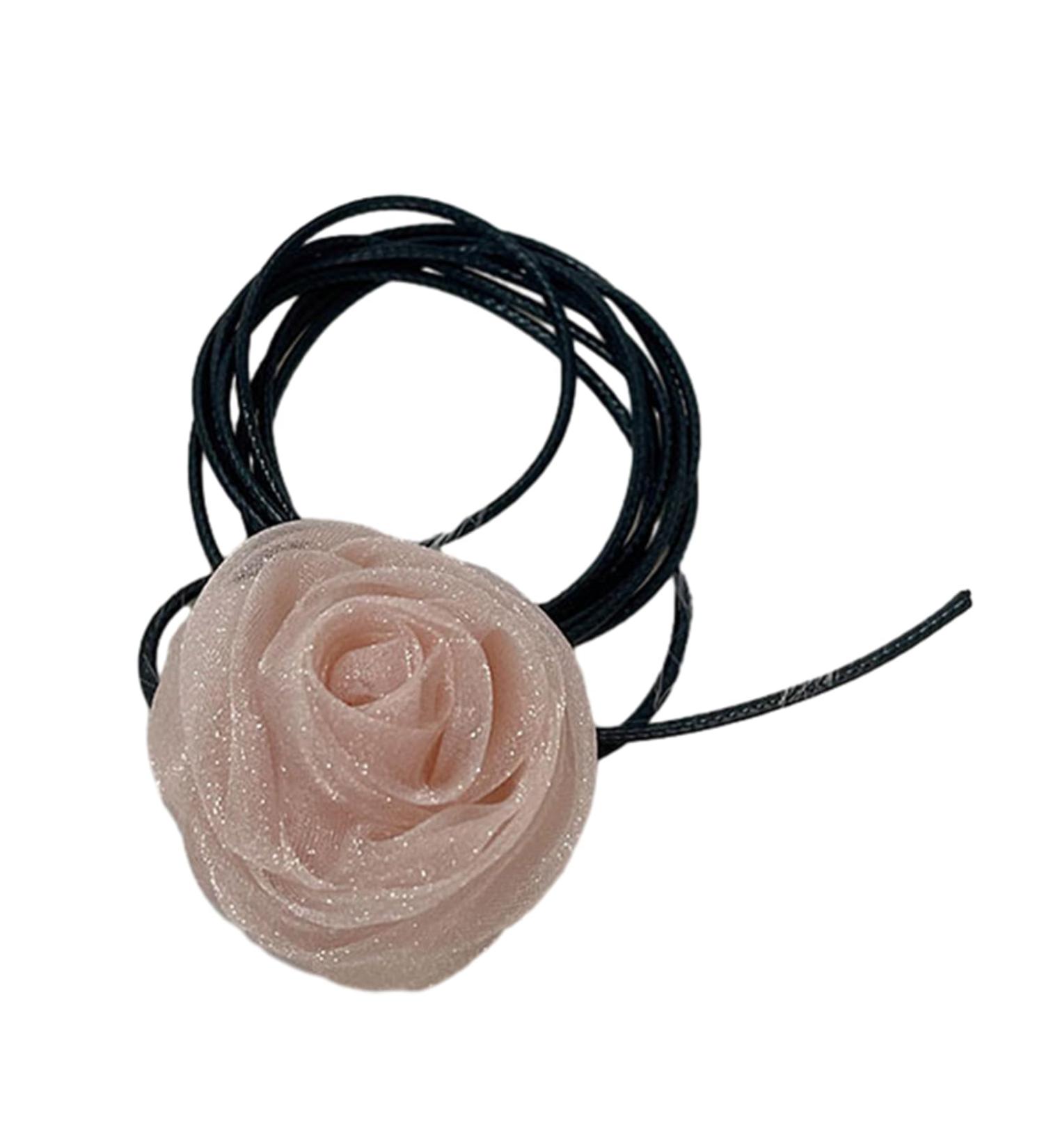 Oralgos Trendy Flower Necklace - Elegant Adjustable Rope Jewelry for Women | Fashionable Rose Statement Accessory - Buy Online on GoSupps.com
