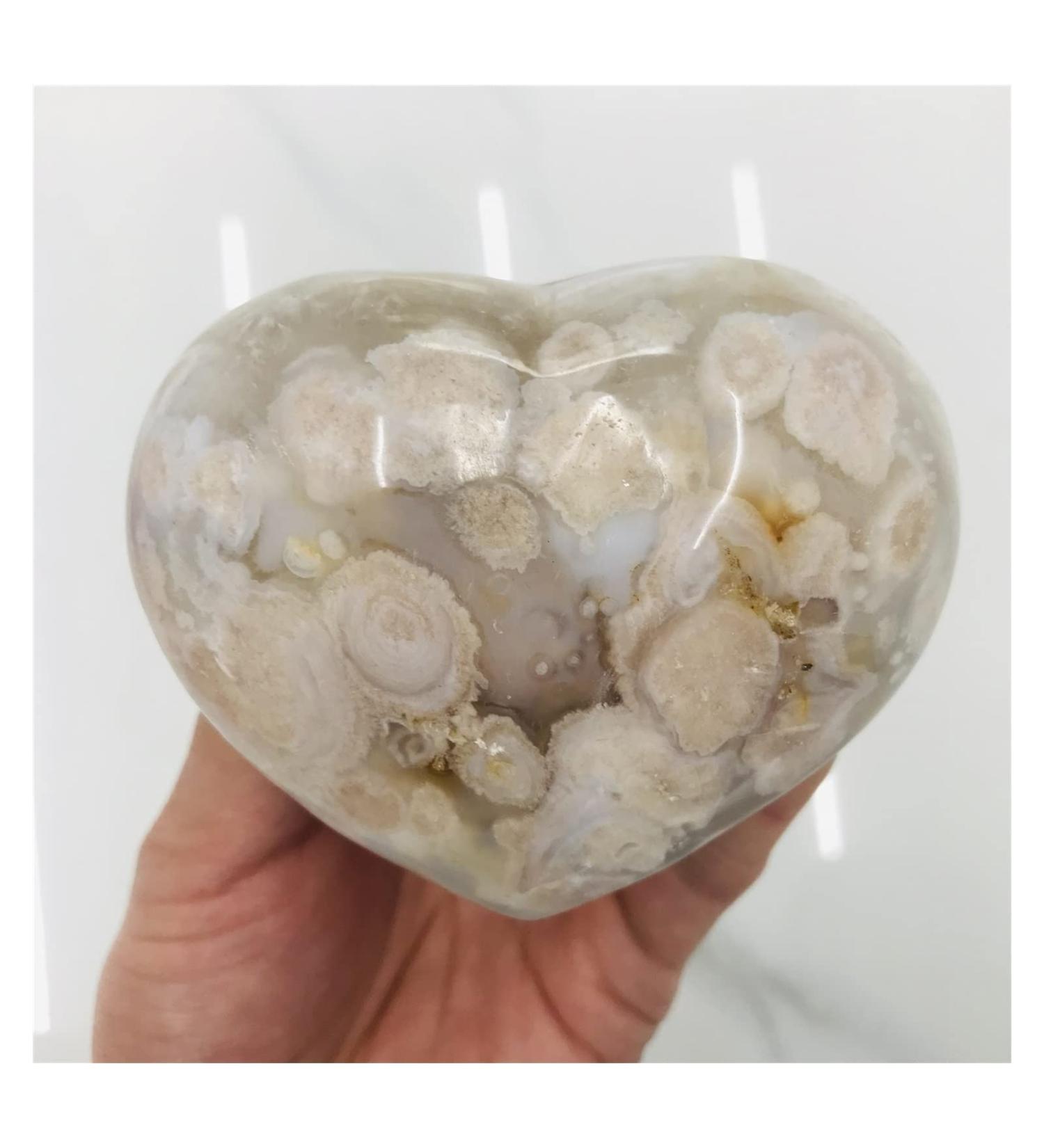 Natural Crystal Rough Cherry Blossom Agate Heart Crystal Heart Natural Stones and Minerals Quartz Stone Crystal Rough Stone Stone (Size : 250-320g) Household (Size : 150-230g) - Buy Online on GoSupps.com