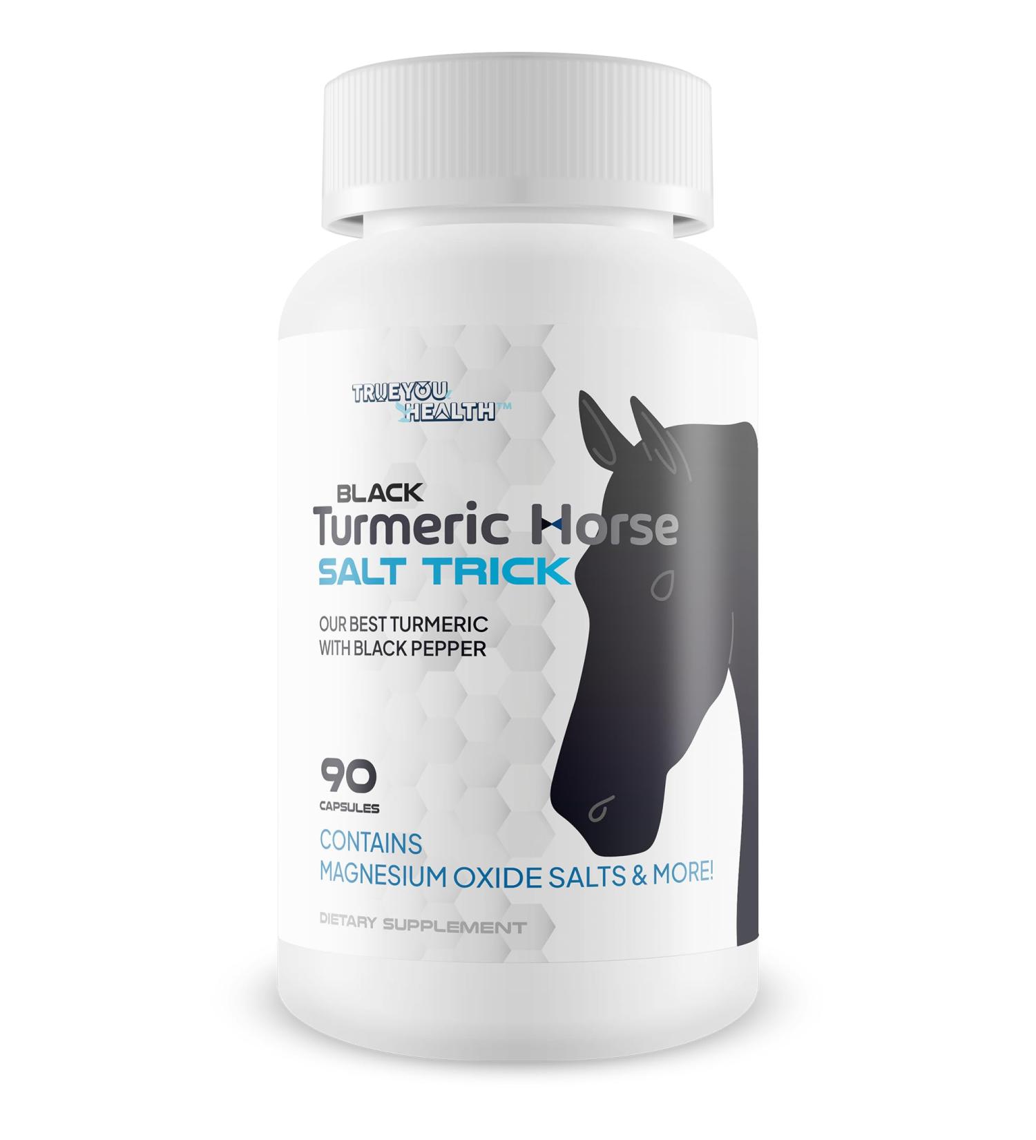 Black Turmeric Horse Salt Trick - Our Best Turmeric with Black Pepper - Ultra High Absorption Natural Formula - Gold Turmeric Curcumin Ginger Supplement - Curcumin Turmiric with Black Pepper - Buy Online on GoSupps.com