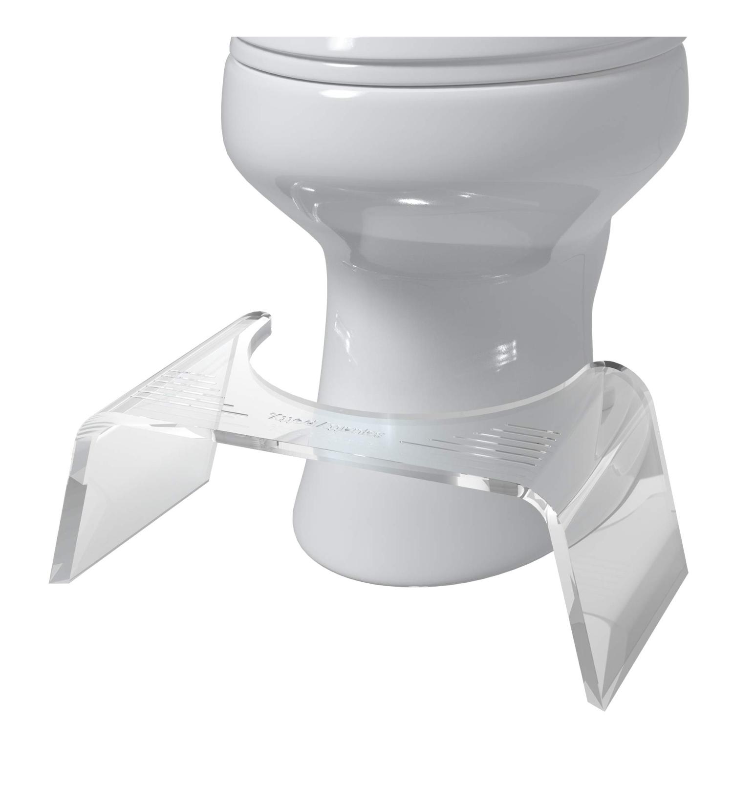Squatty Potty Ghost Acrylic Toilet Stool 7 Clear - Ergonomic Bathroom Aid - Buy Online on GoSupps.com