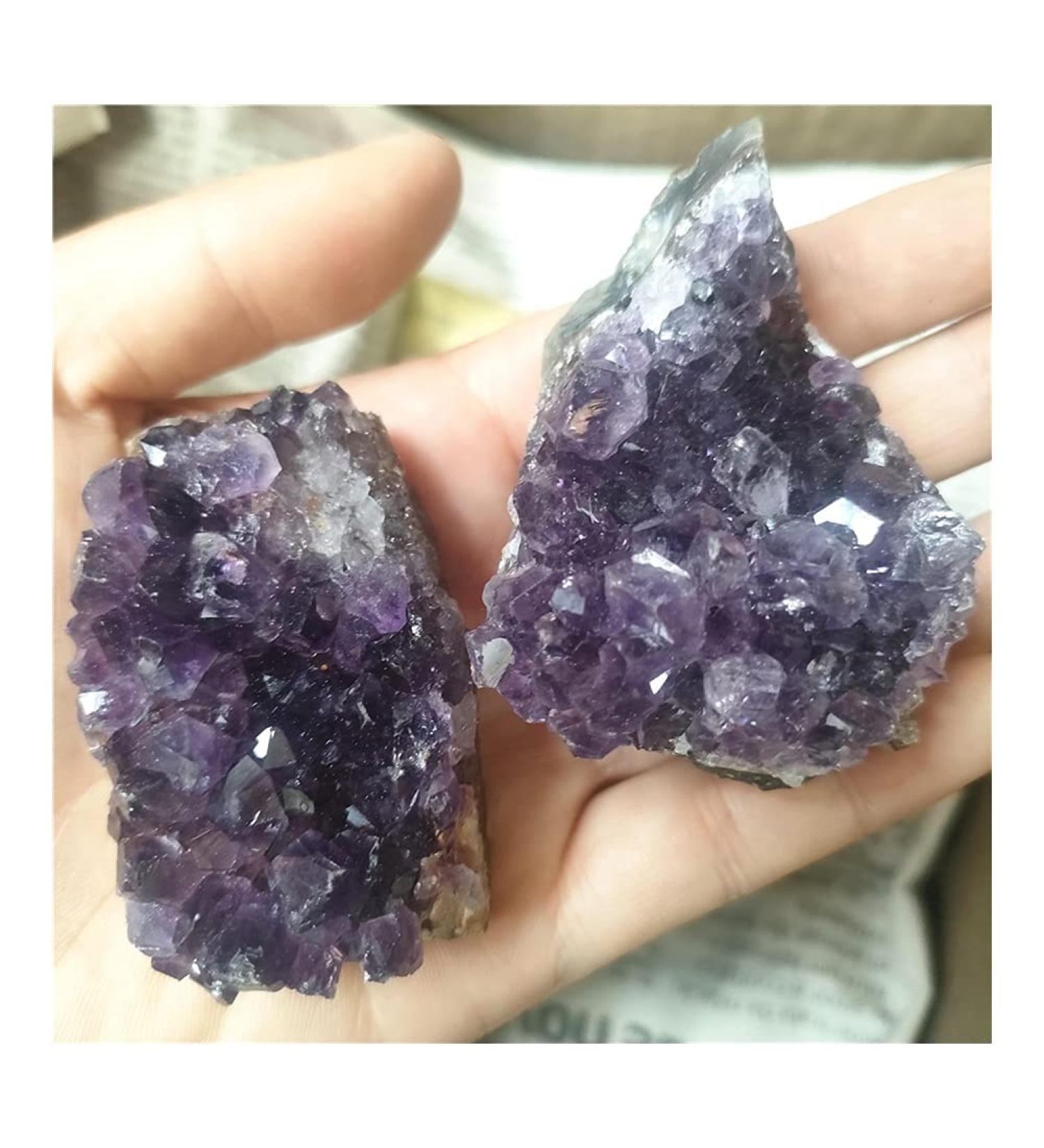 Natural Amethyst Geode Quartz Cluster Crystal Specimen Gifts Reiki Stones and Crystals Beautiful (Size : 180-200g) - Buy Online on GoSupps.com