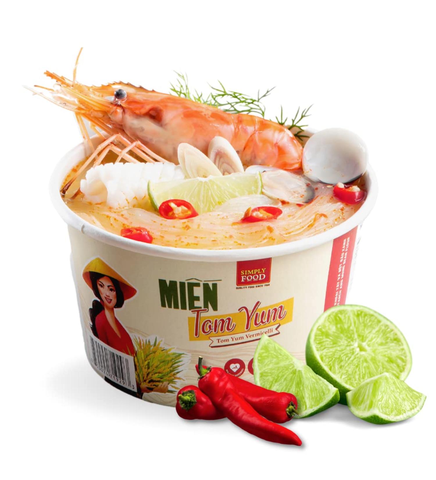 SIMPLY FOOD Tom Yum Vermicelli / Mien Tom Yum 9 Bowls X 2.6 OZ - Buy Online on GoSupps.com