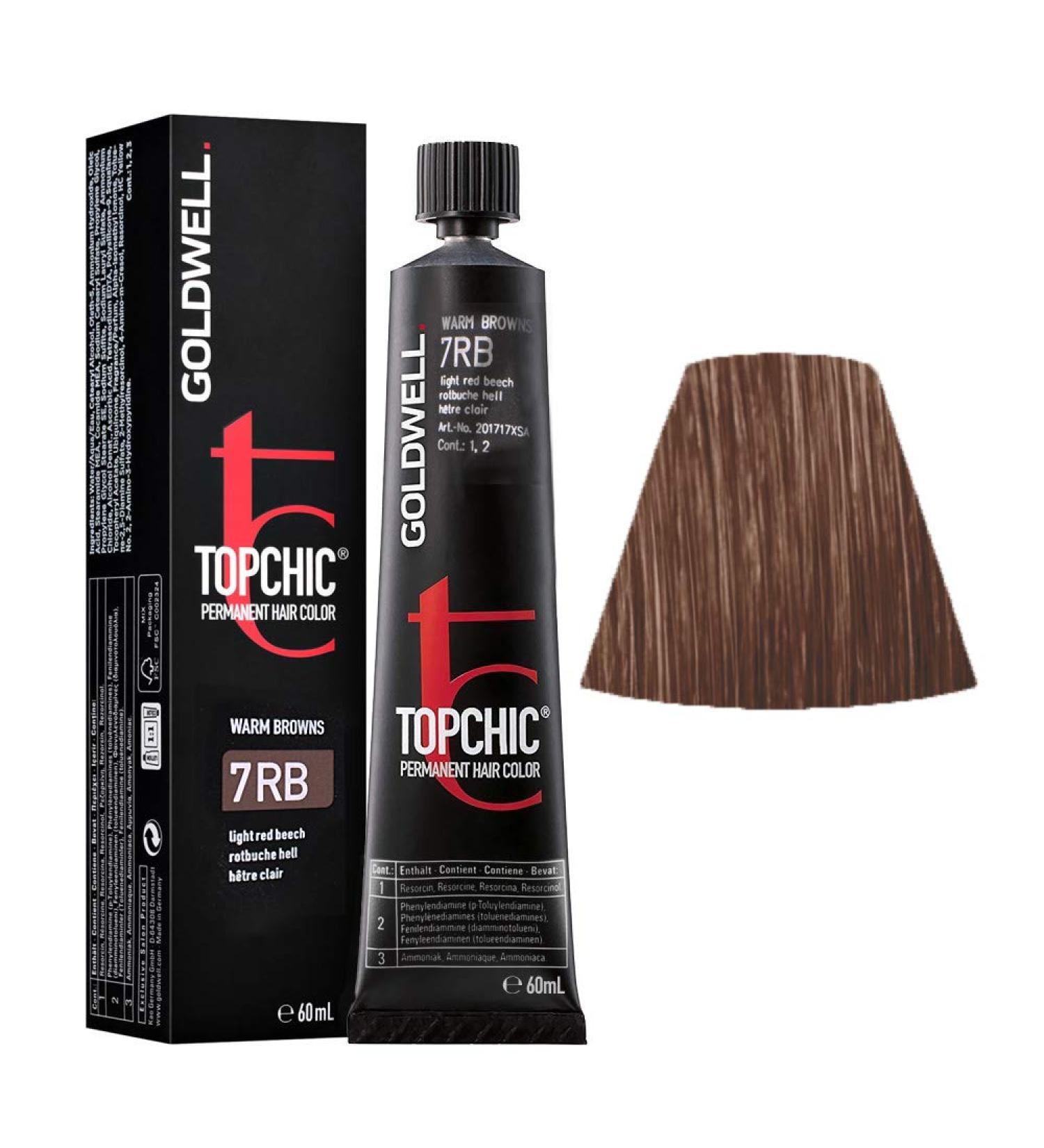 Goldwell Topchic hair color red beech light 7RB 1 pack (1 x 60 ml) red beech light 57.55 g (1 pack)