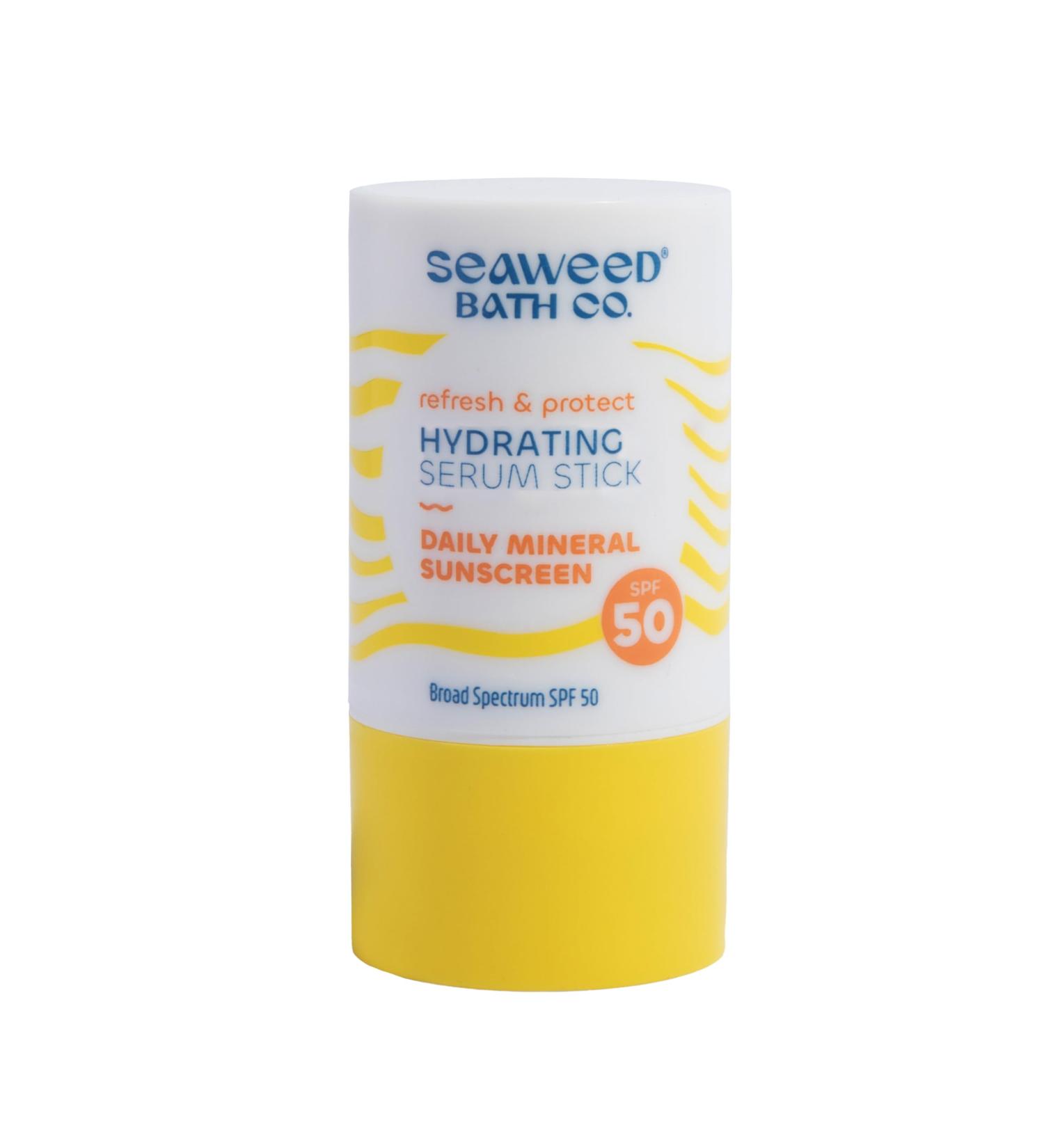 Shop Seaweed Bath Co. Hydrating Serum Stick SPF 50 | Lightweight Zinc Oxide Sunscreen for Men & Women - 0.8 Oz - Buy Online on GoSupps.com
