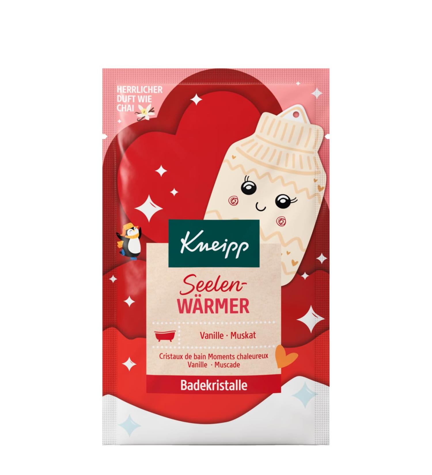 Kneipp Bath Crystals Soul Warmer - Natural Deep Salt with Vanilla & Nutmeg for Calm & Cosiness - 60g Sachet - Buy Online on GoSupps.com