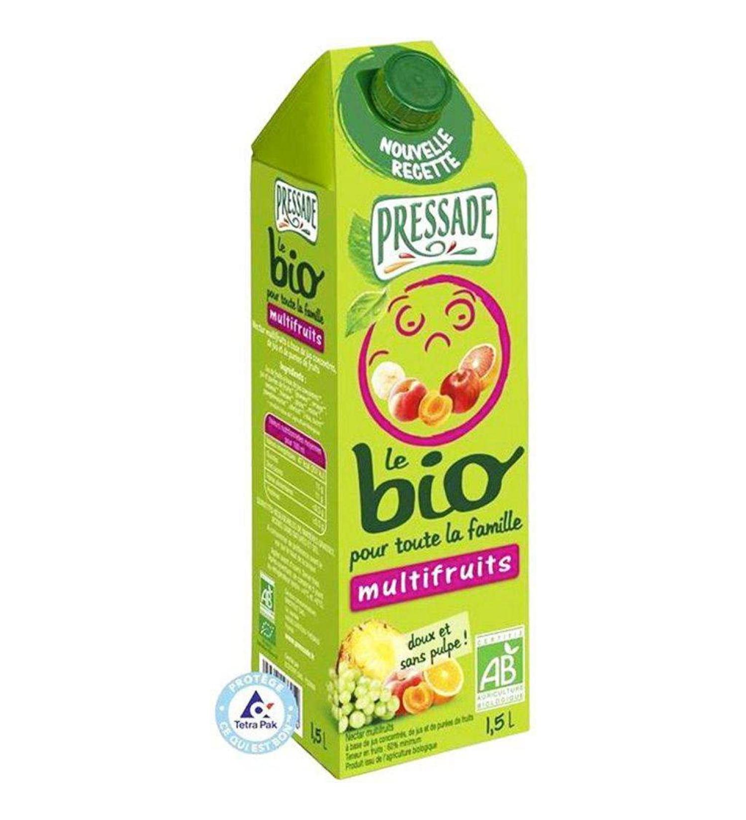 Pressade Pressed 1.5L Organic Multi Fruit Brick